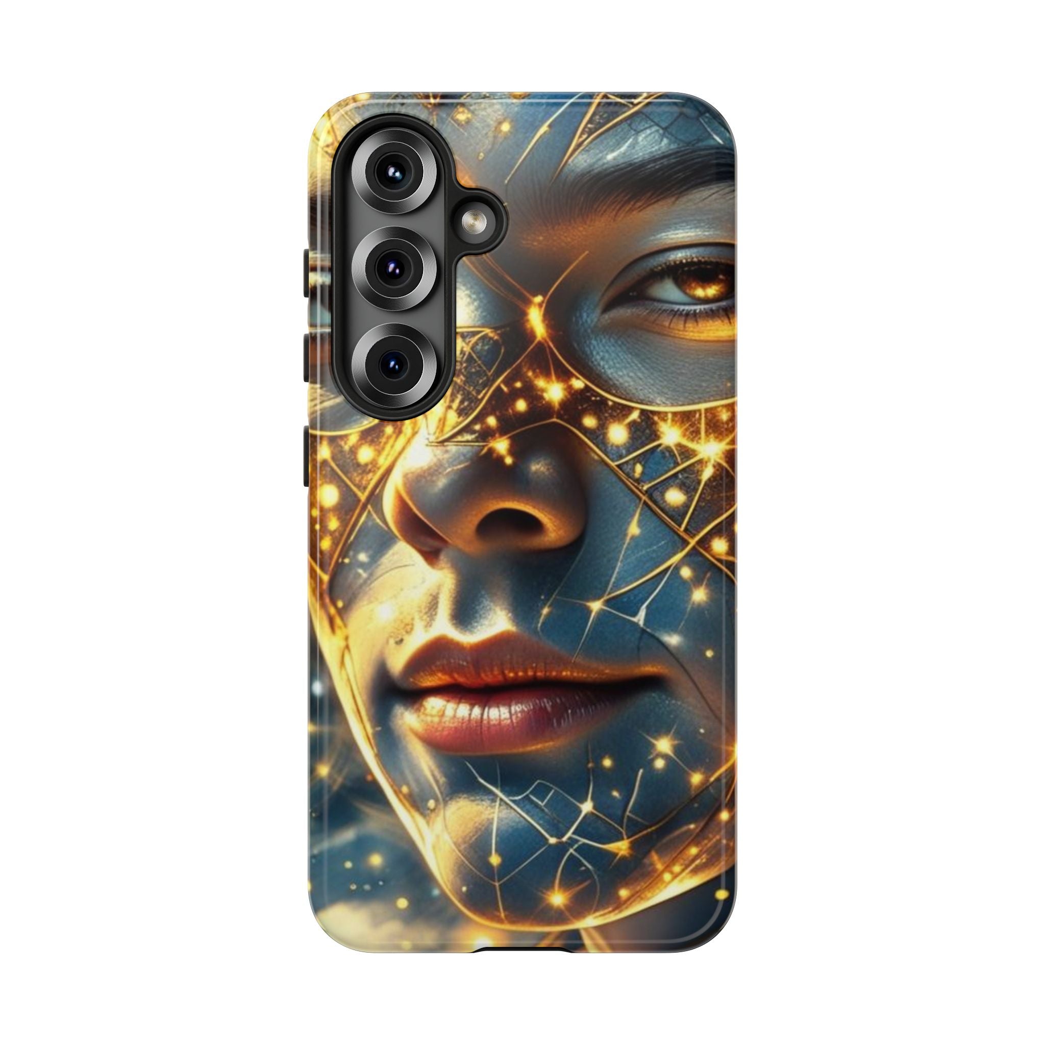 PRB Galactic Portrait Tough Case | Cosmic Face Phone Case, Starry Nebula Design by Printify