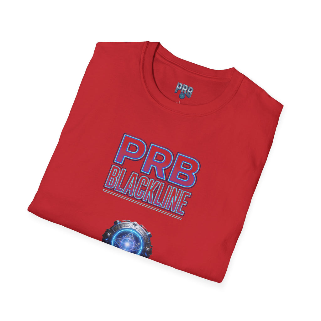 PRB Blackline Futuristic DJ Tee — Electronic Music Graphic T-Shirt by Power Runs Black