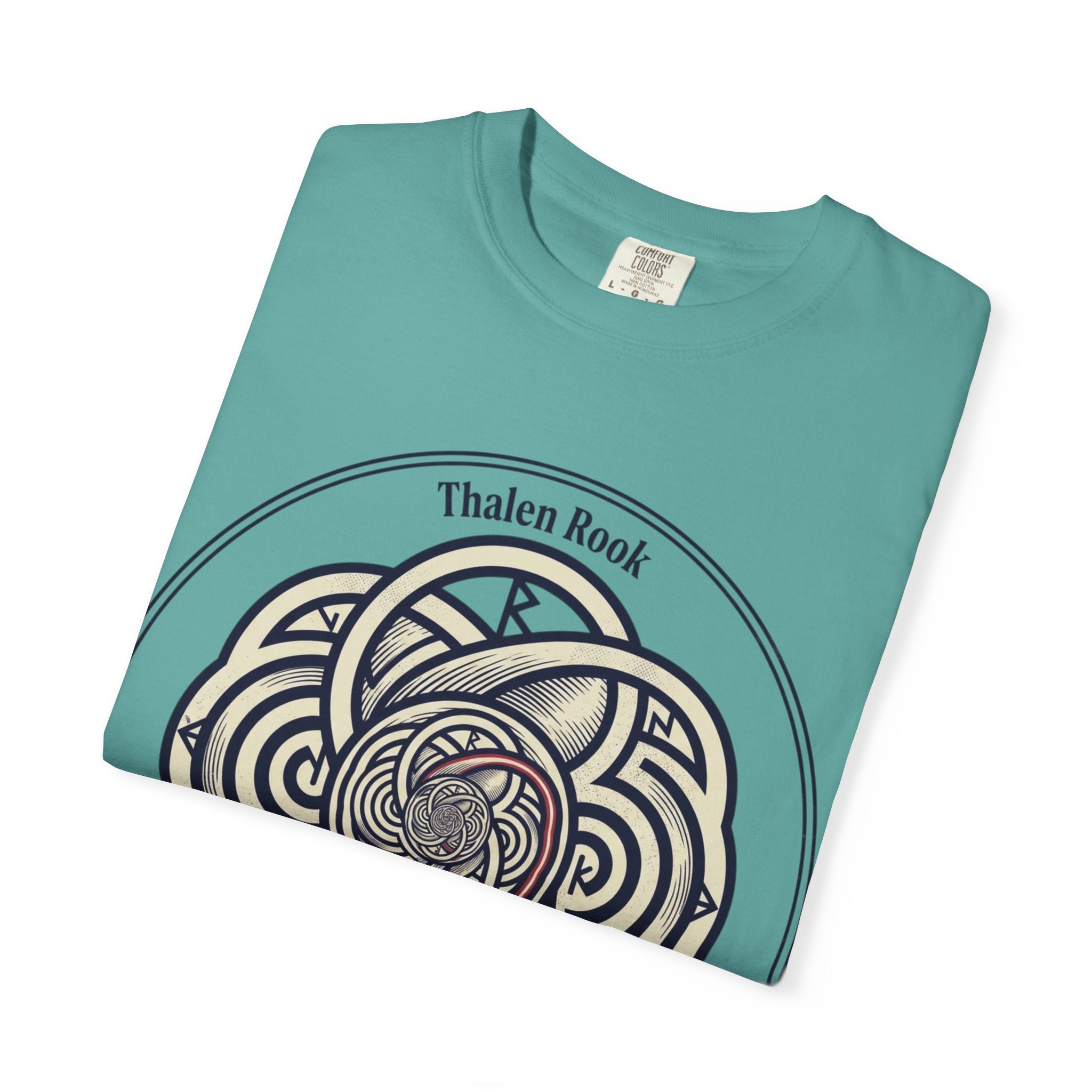 Power Runs Black PRB Thalen Rook Celtic Knot Graphic T-Shirt — "He stared too long..." Quote Tee by Power Runs Black