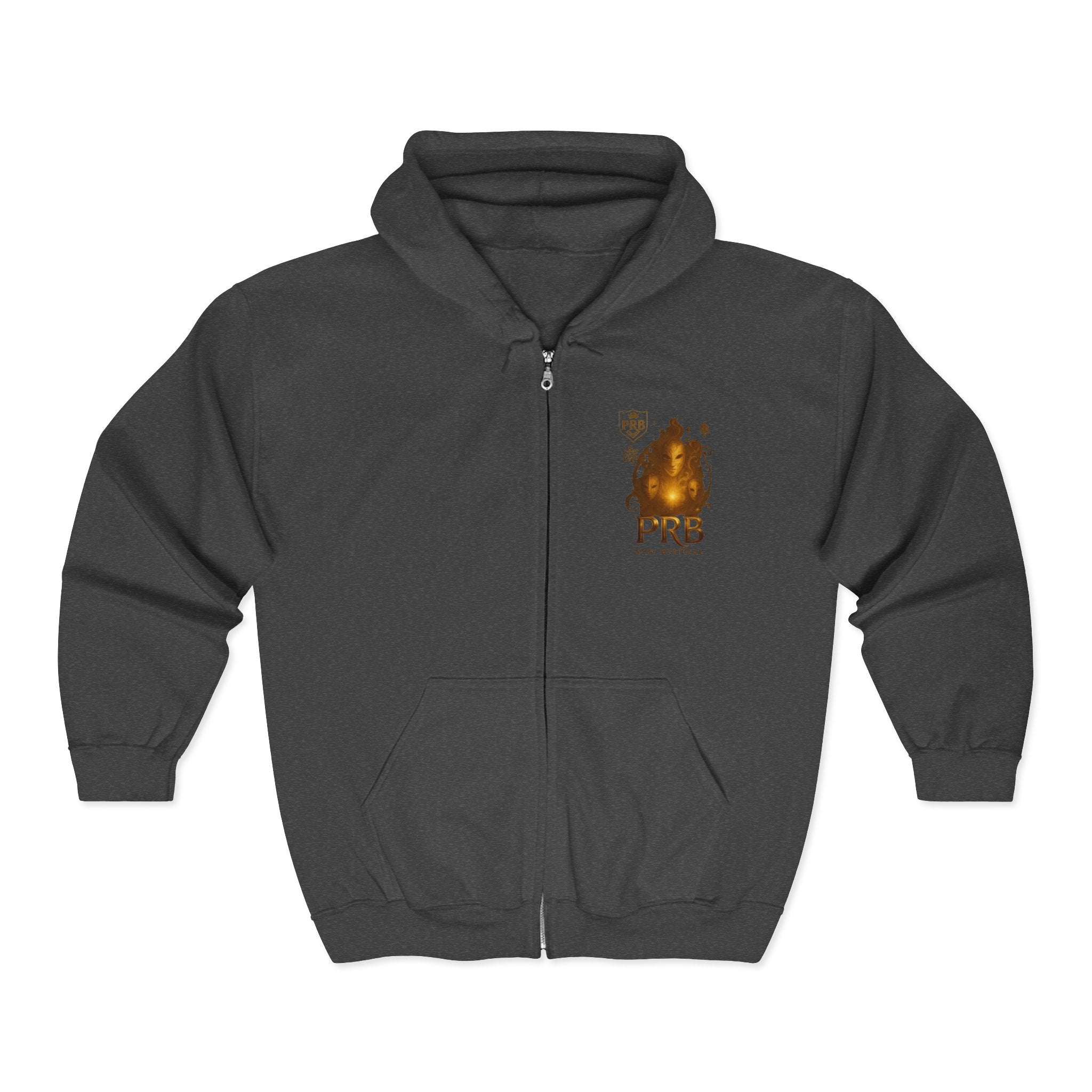PRB Mystical Flame Mask hoodie | Zip Hoodie by Power Runs Black