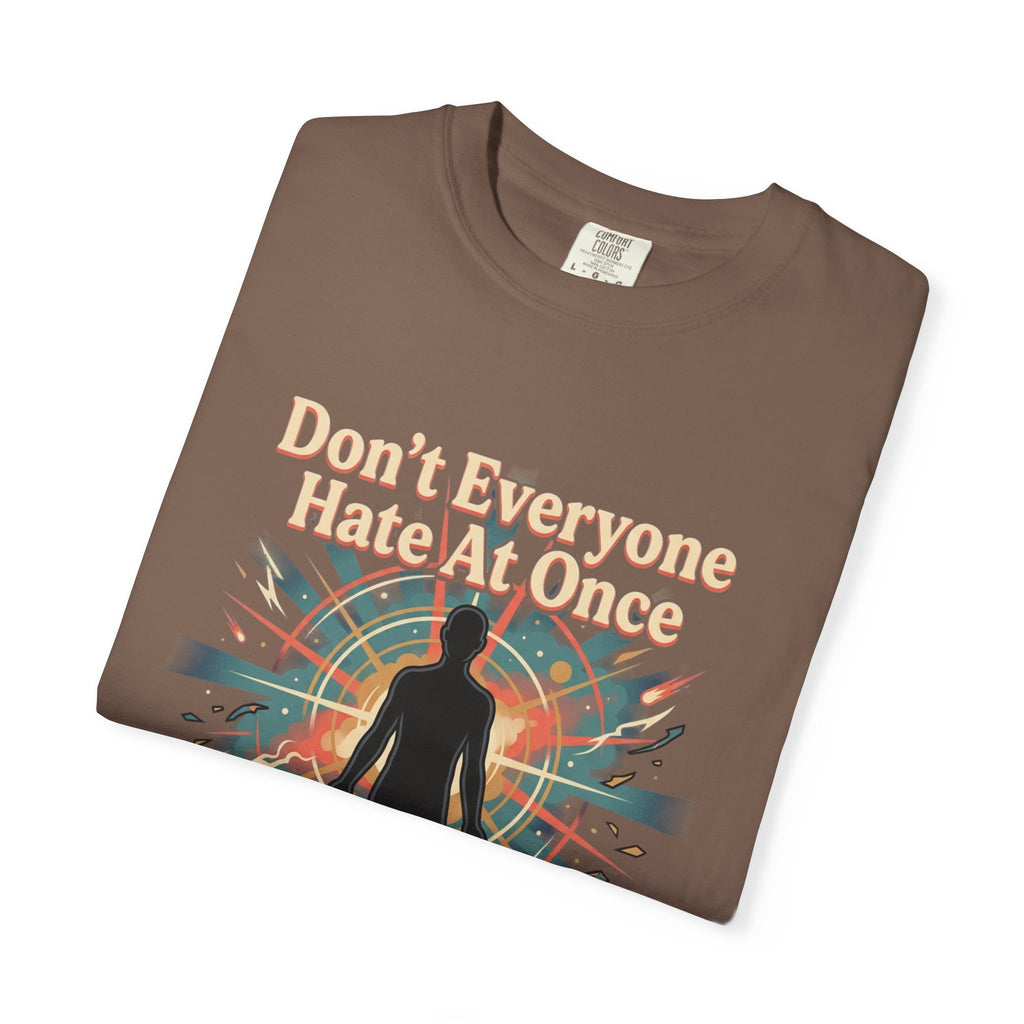 Power Runs Black Don't Everyone Hate Me Once" Retro Silhouette Graphic Tee by Printify
