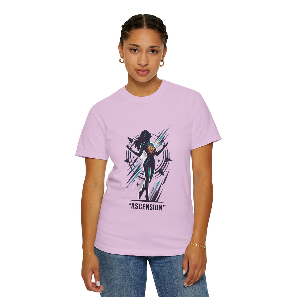 Power Runs Black PRB Ascension Graphic T-Shirt — Cosmic Silhouette Tee by Power Runs Black