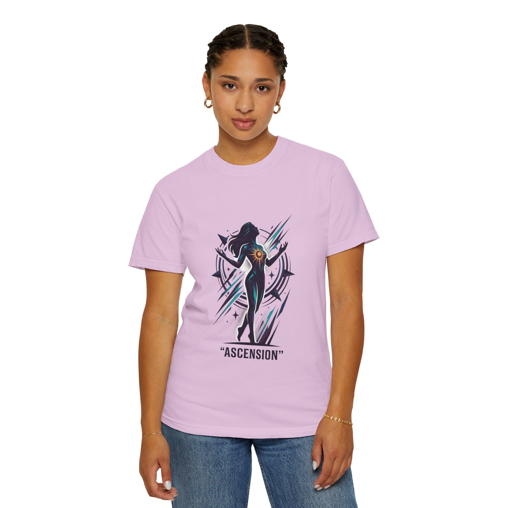Power Runs Black PRB Ascension Graphic T-Shirt — Cosmic Silhouette Tee by Power Runs Black