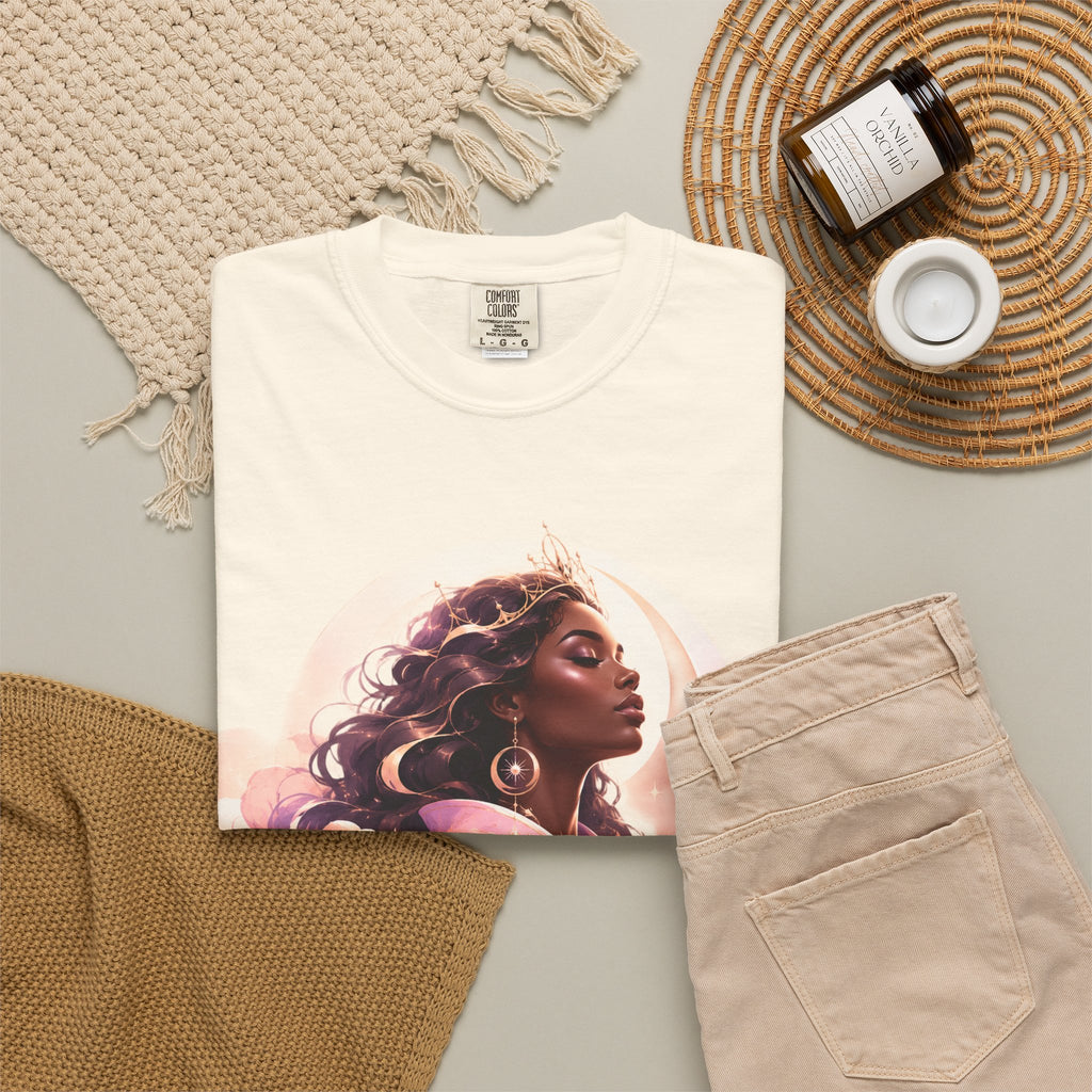 Power Runs Black graphic tee | Black woman portrait, Afro empowerment shirt by Power Runs Black
