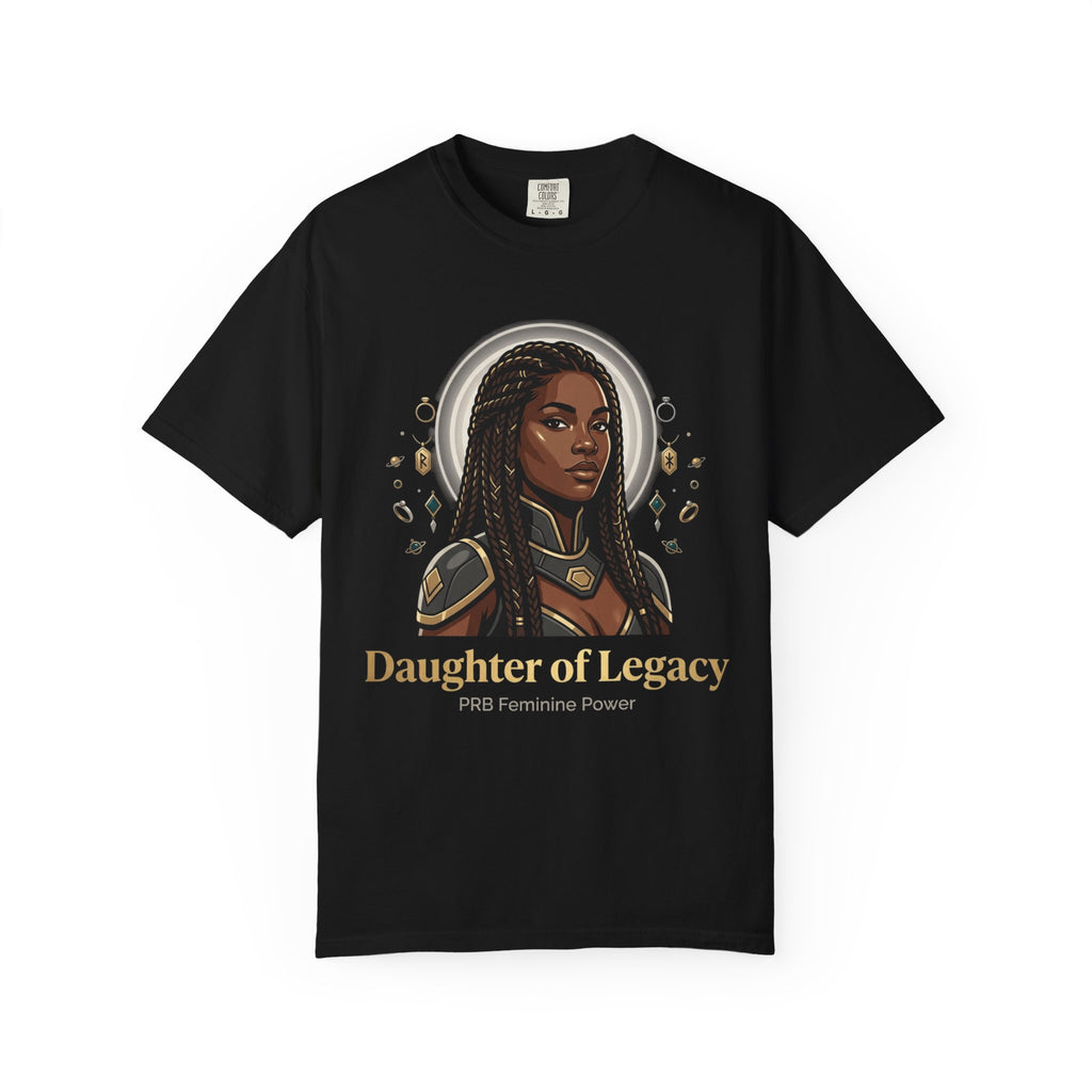 PRB Daughter of Legacy Graphic T-Shirt | Afrocentric Heroine Portrait Tee by Printify