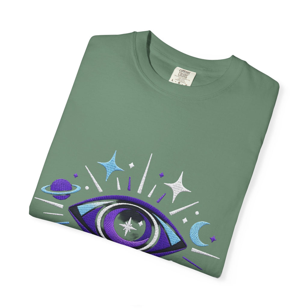 PRB Mystic All-Seeing Eye T-shirt | Cosmic Moon and Stars by Printify