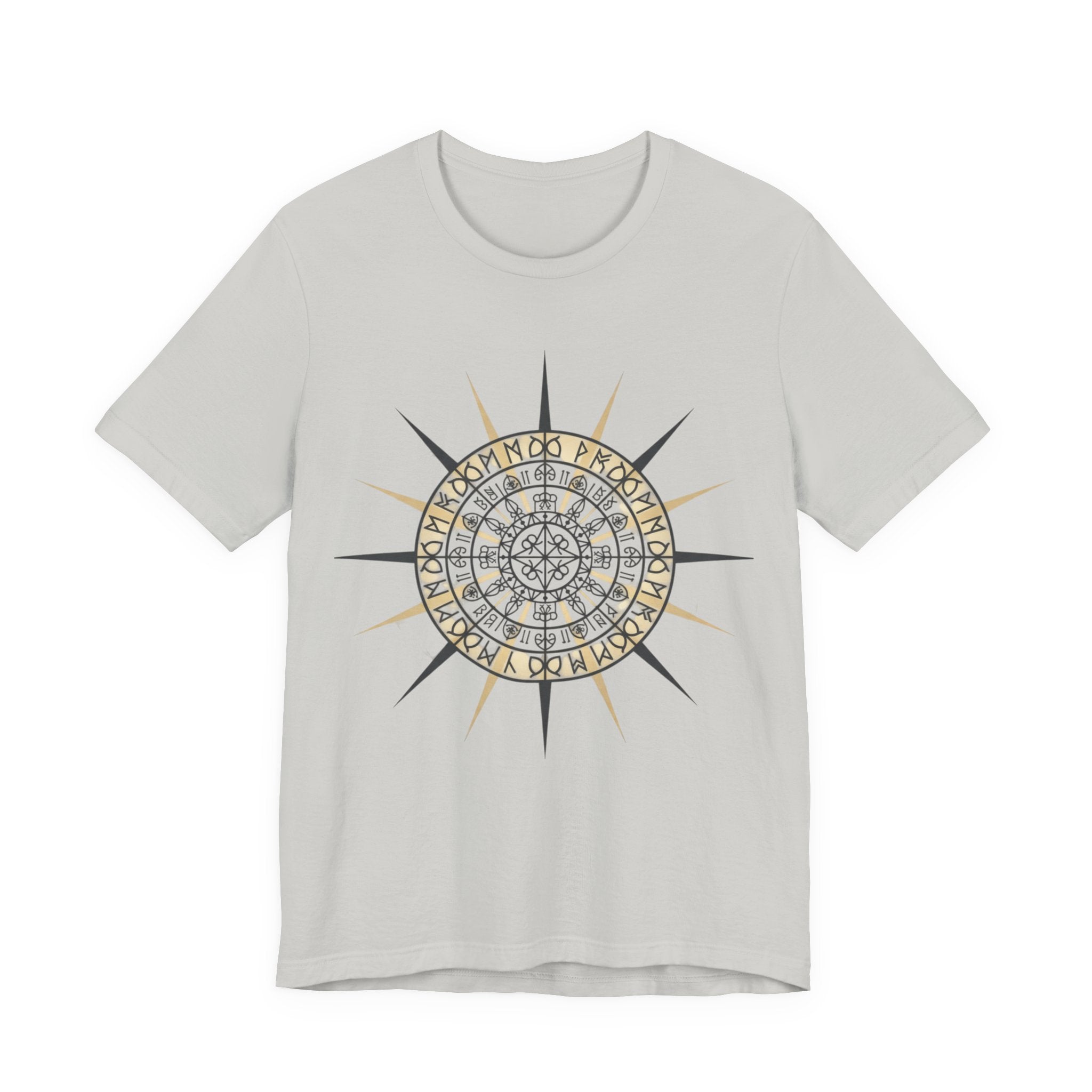 PRB Compass Rose Mandala Tee — Nautical Compass Graphic Shirt by Power Runs Black