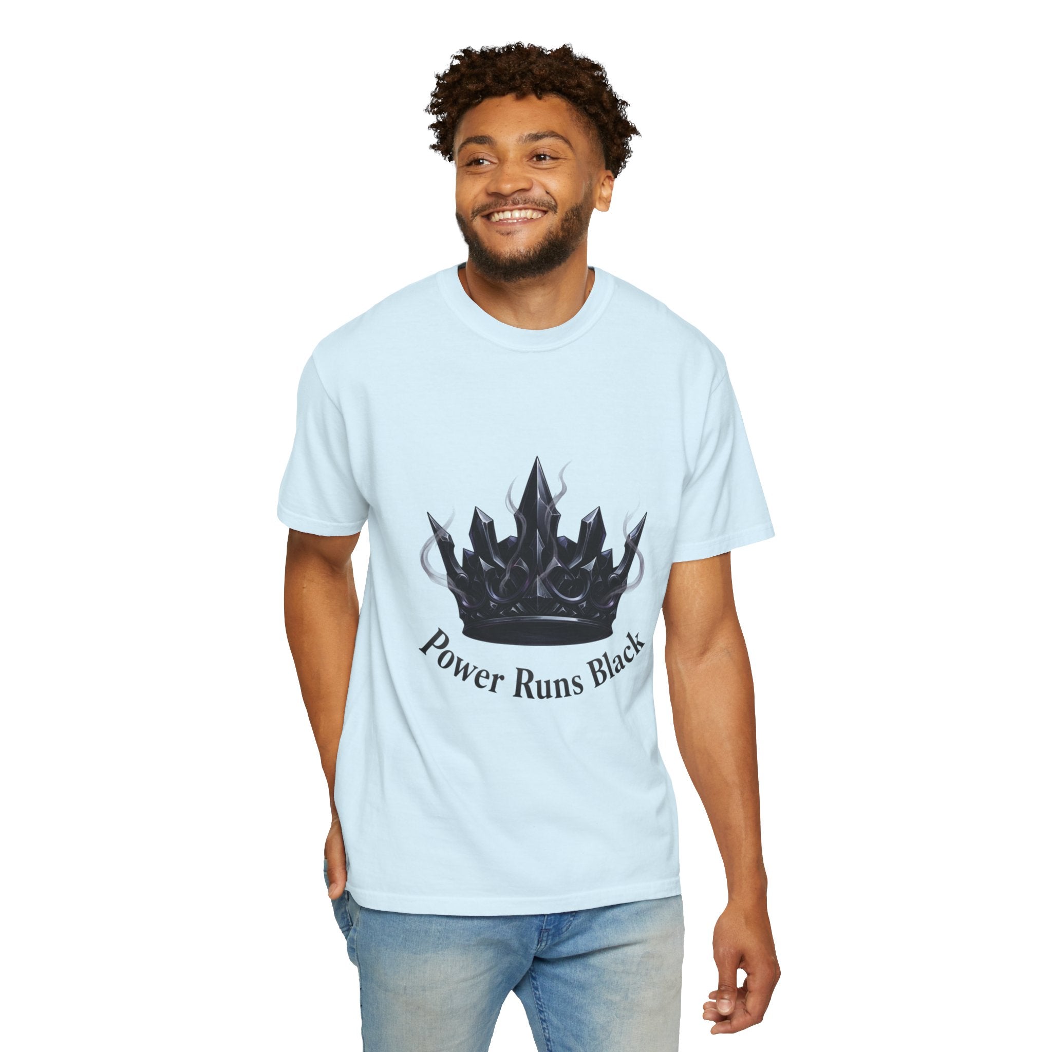 PRB Power Runs Black Crown Graphic T-Shirt by Printify
