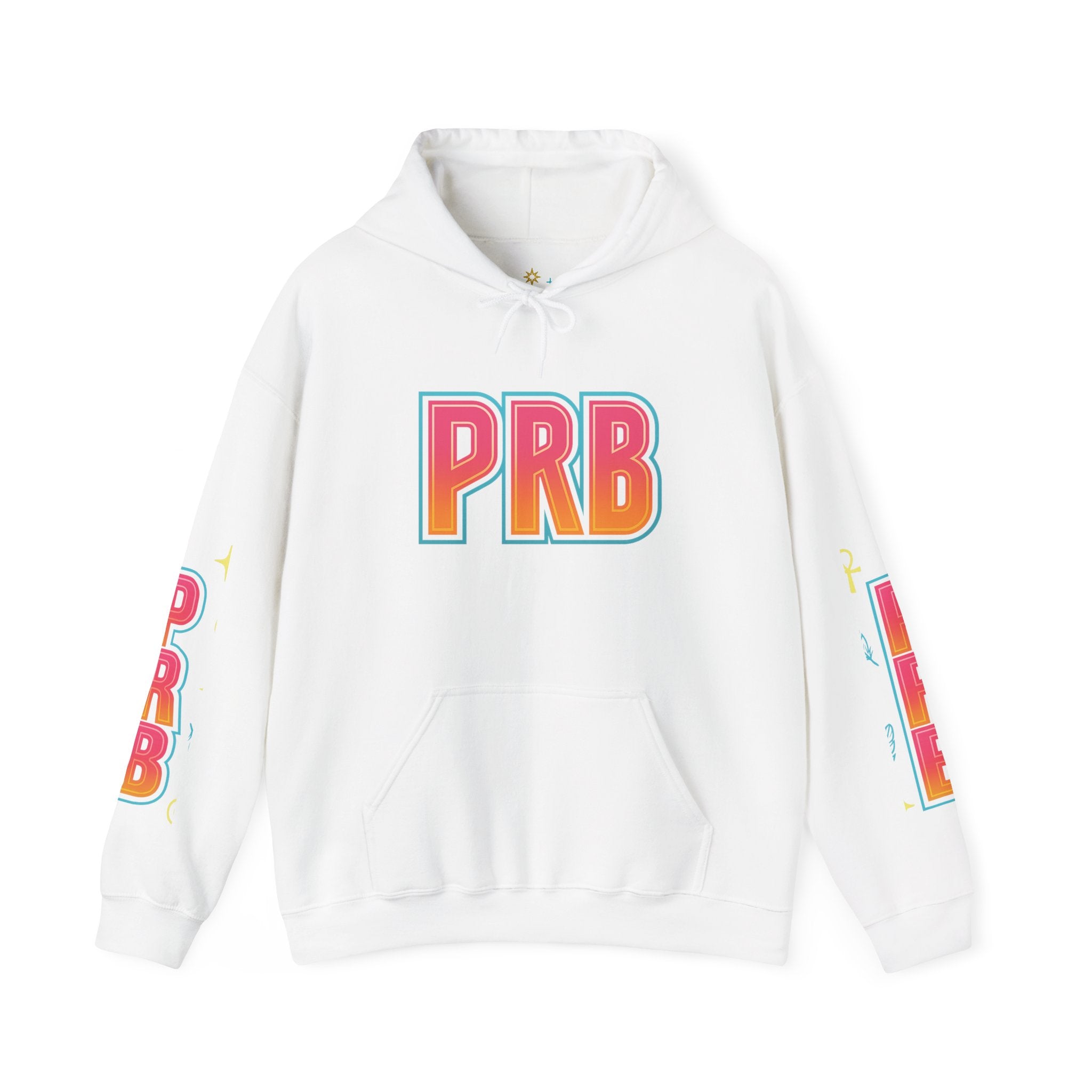 PRB Graphic Hoodie — Colorful Cityscape Pullover by Power Runs Black