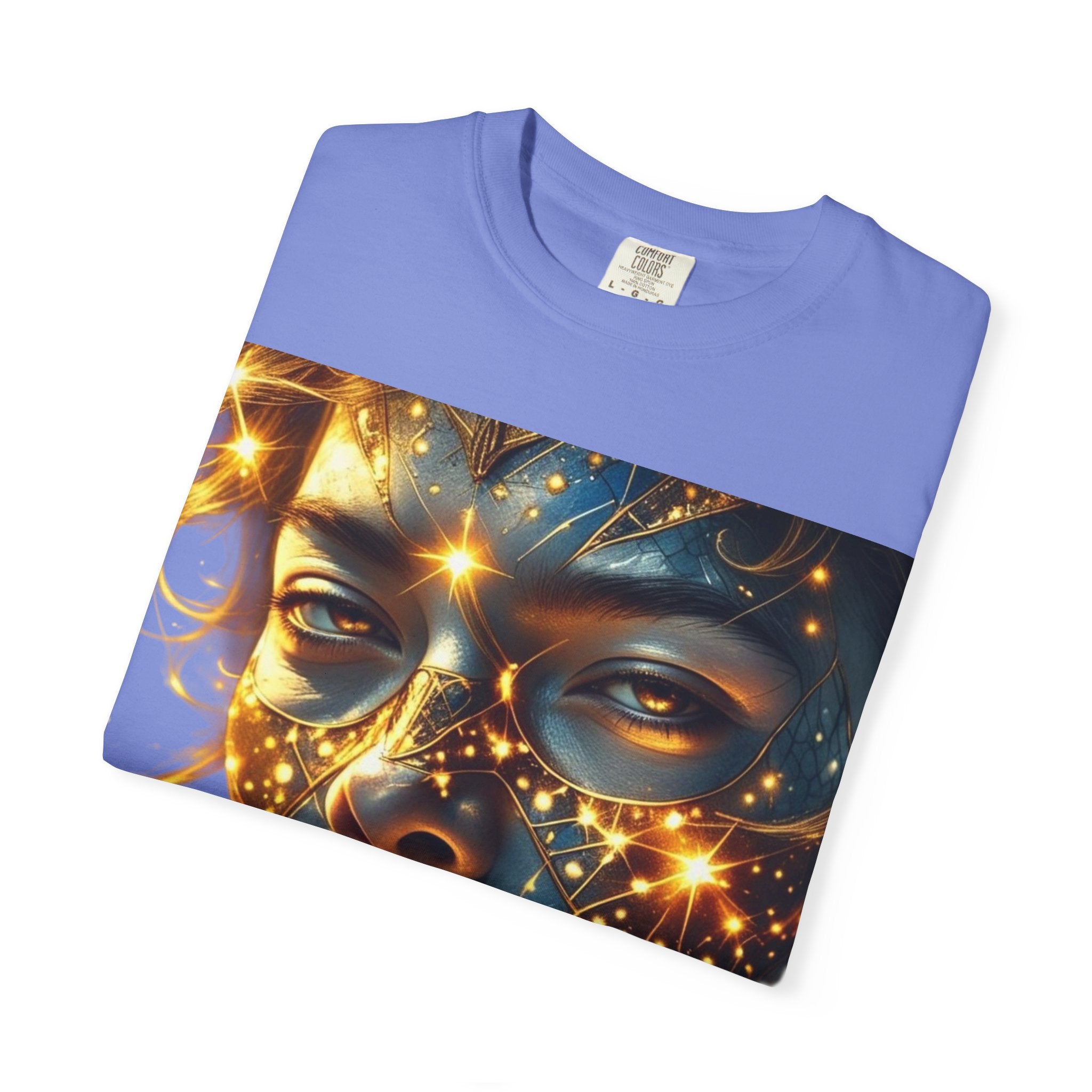 PRB Celestial Glow Unisex Graphic T-Shirt | Luminous Portrait Tee by Power Runs Black