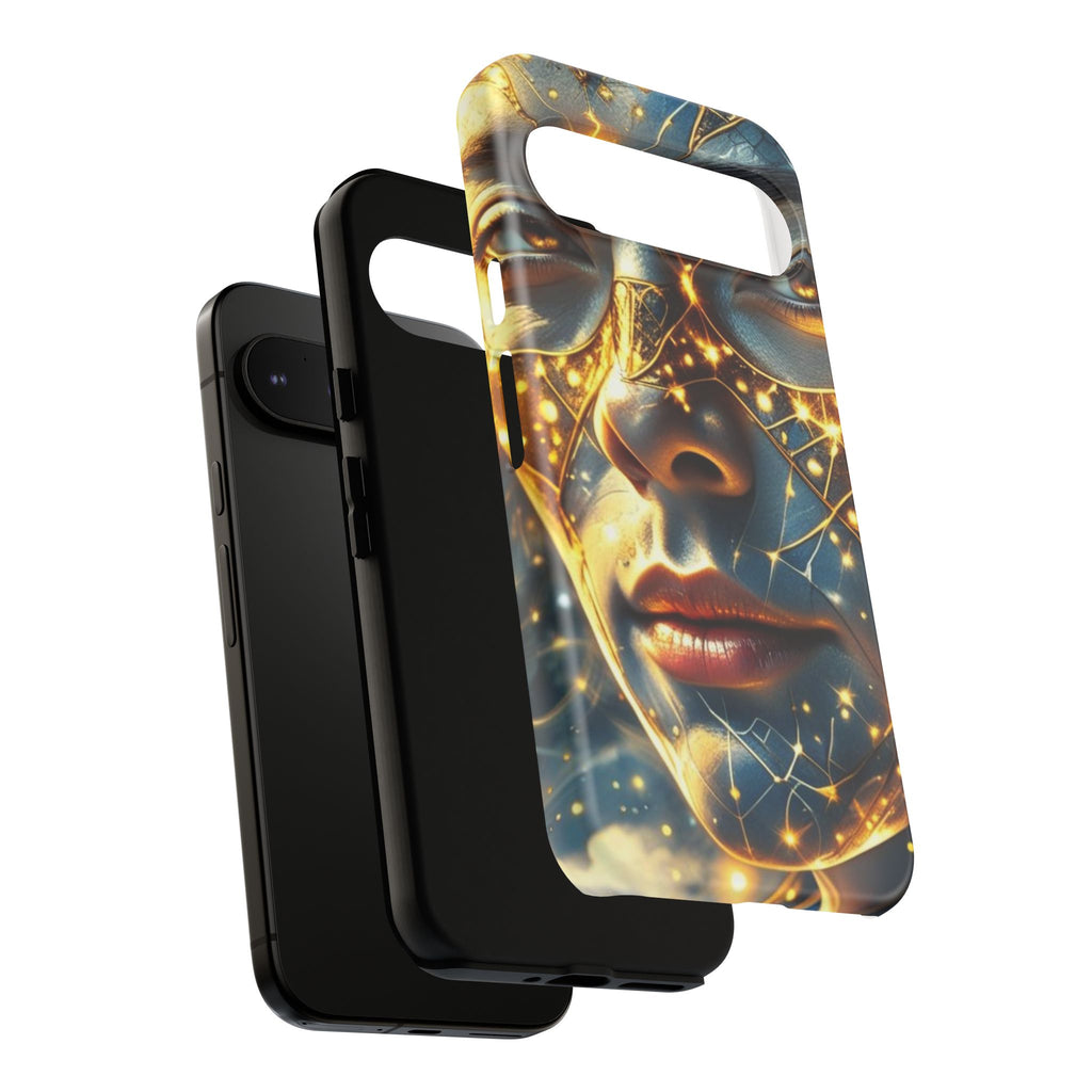 PRB Galactic Portrait Tough Case | Cosmic Face Phone Case, Starry Nebula Design by Printify