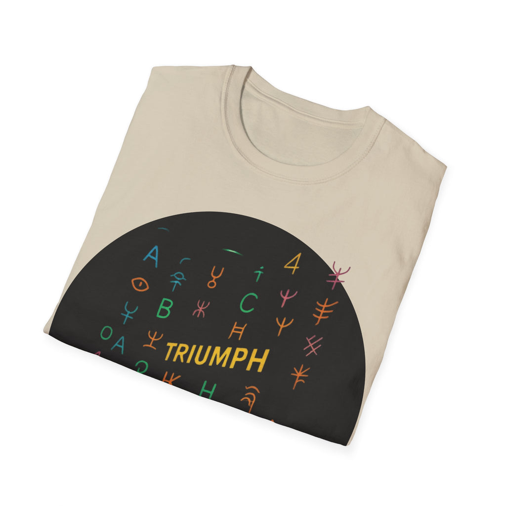 PRB Triumph Afro Hair Silhouette T-Shirt | Black Hair Alphabet Design by Power Runs Black