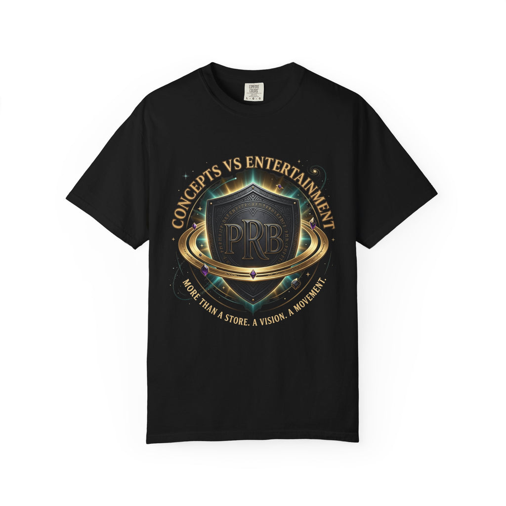Concepts VS Entertainment Emblem Graphic T-Shirt | Heraldic Crest Tee by Printify
