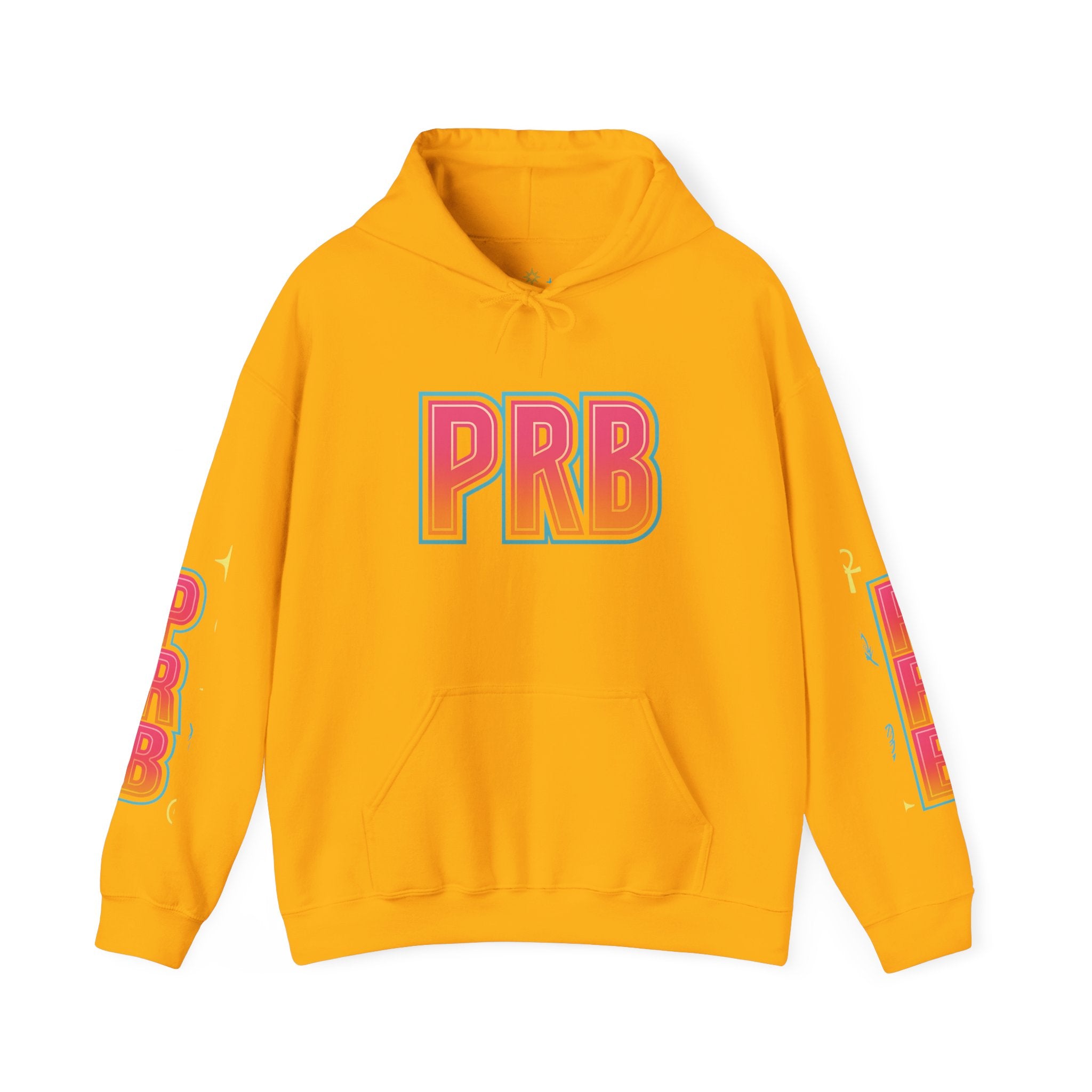 PRB Graphic Hoodie — Colorful Cityscape Pullover by Power Runs Black