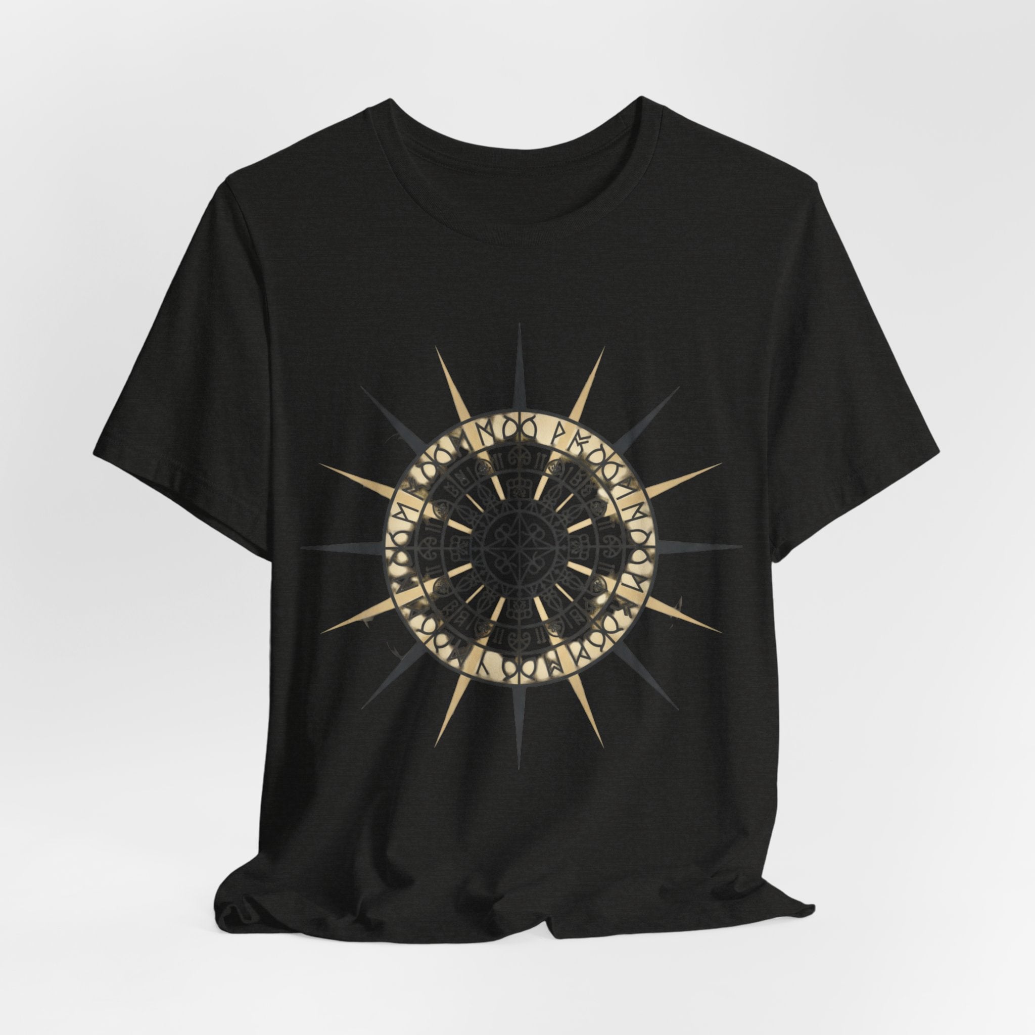 PRB Compass Rose Mandala Tee — Nautical Compass Graphic Shirt by Printify
