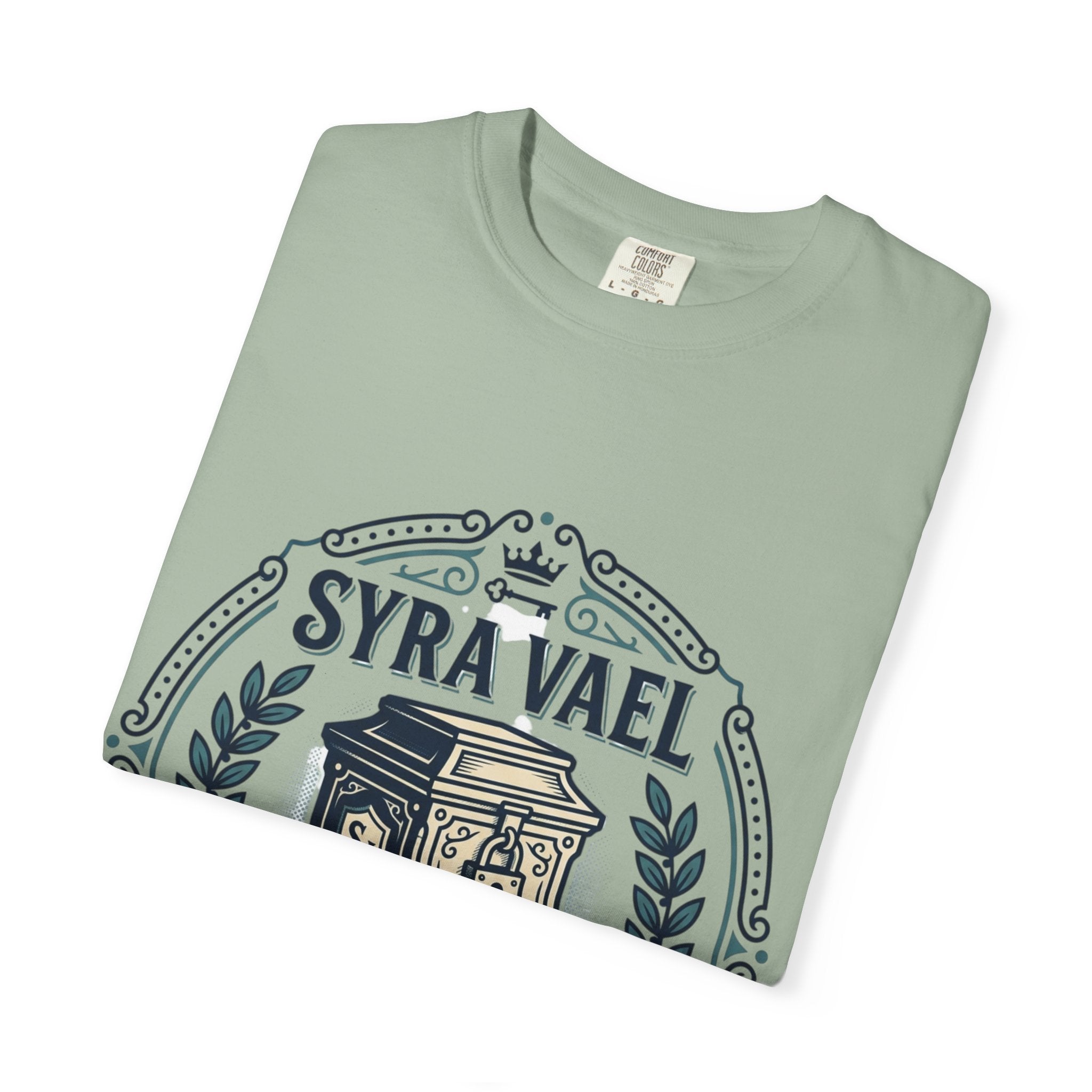 Power Runs Black PRB — Syra Vael Vintage Crest Tee by Power Runs Black