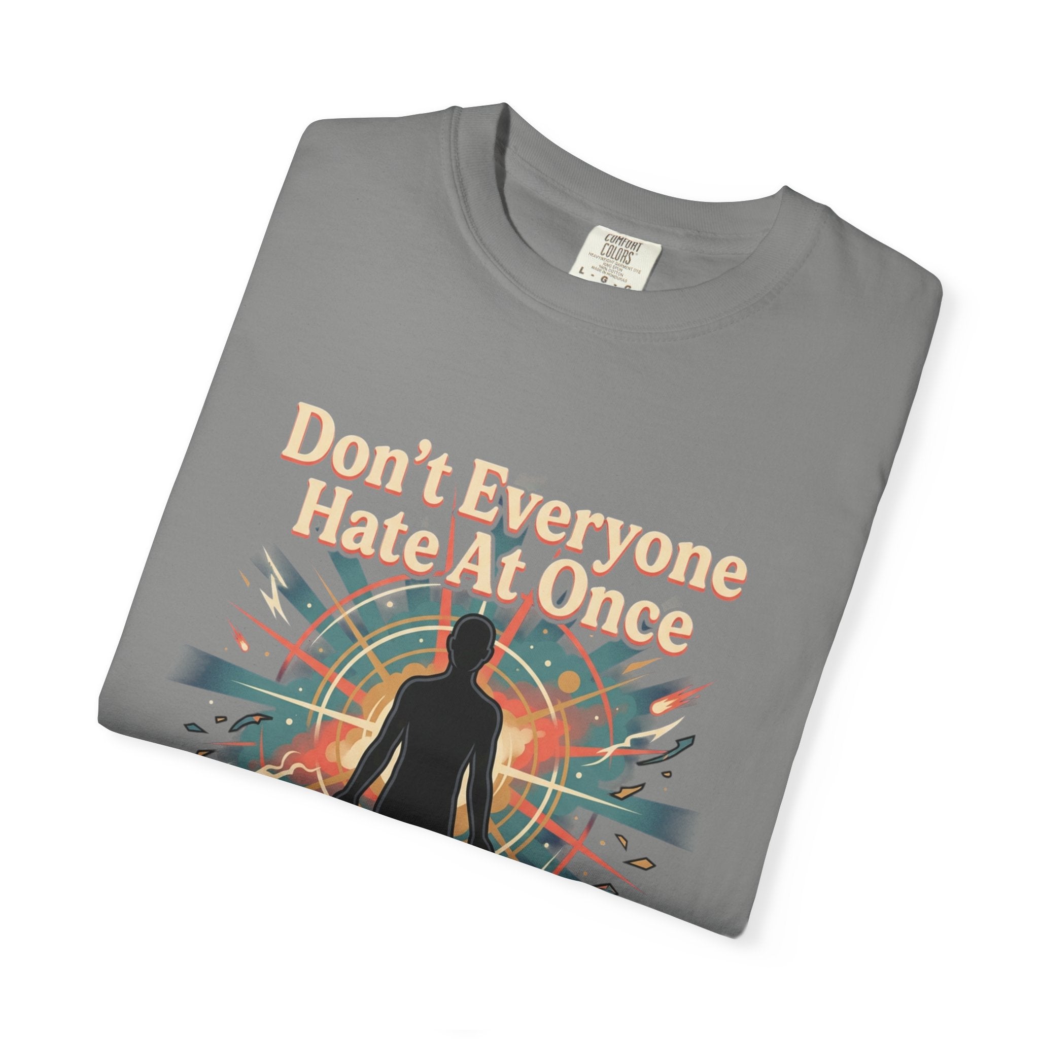 Power Runs Black Don't Everyone Hate Me Once" Retro Silhouette Graphic Tee by Printify