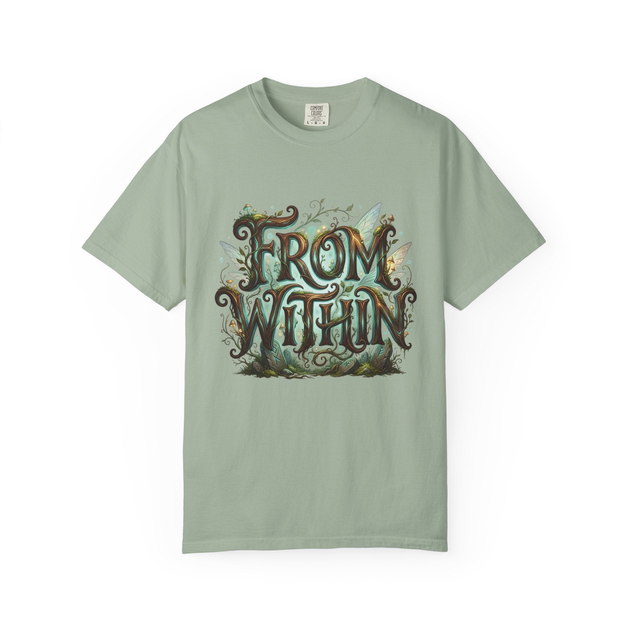 PRB From Within T-shirt | Nature Typography Forest Illustration by Power Runs Black