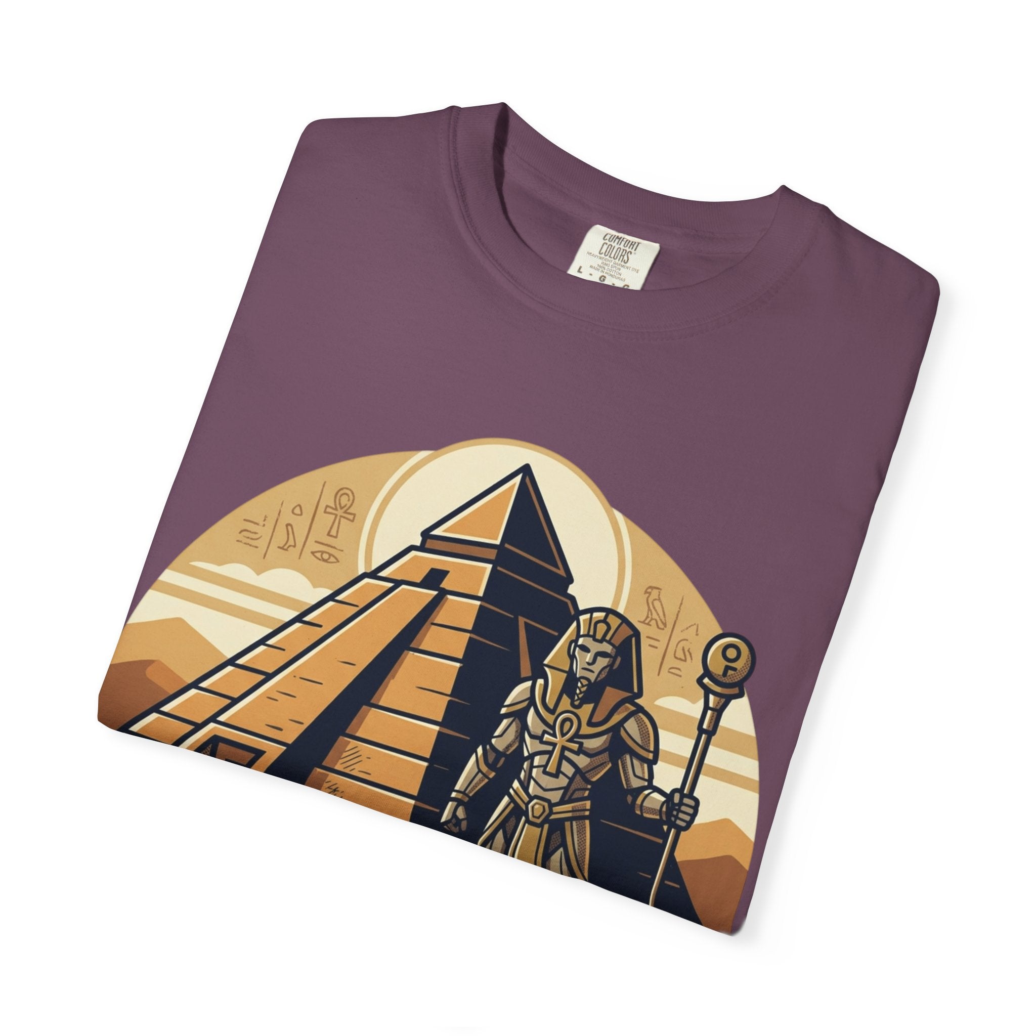Power Runs Black PRB Guardian Unit T-Shirt — Egyptian Pyramid Sci‑Fi Graphic Tee by Power Runs Black