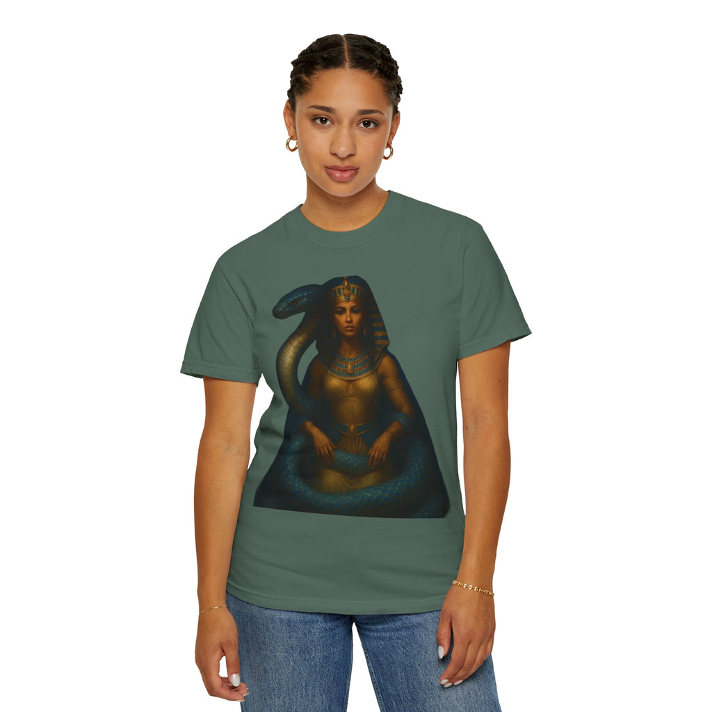 PRB Egyptian Goddess with Snake T-Shirt | Pharaoh Serpent Art Tee by Power Runs Black