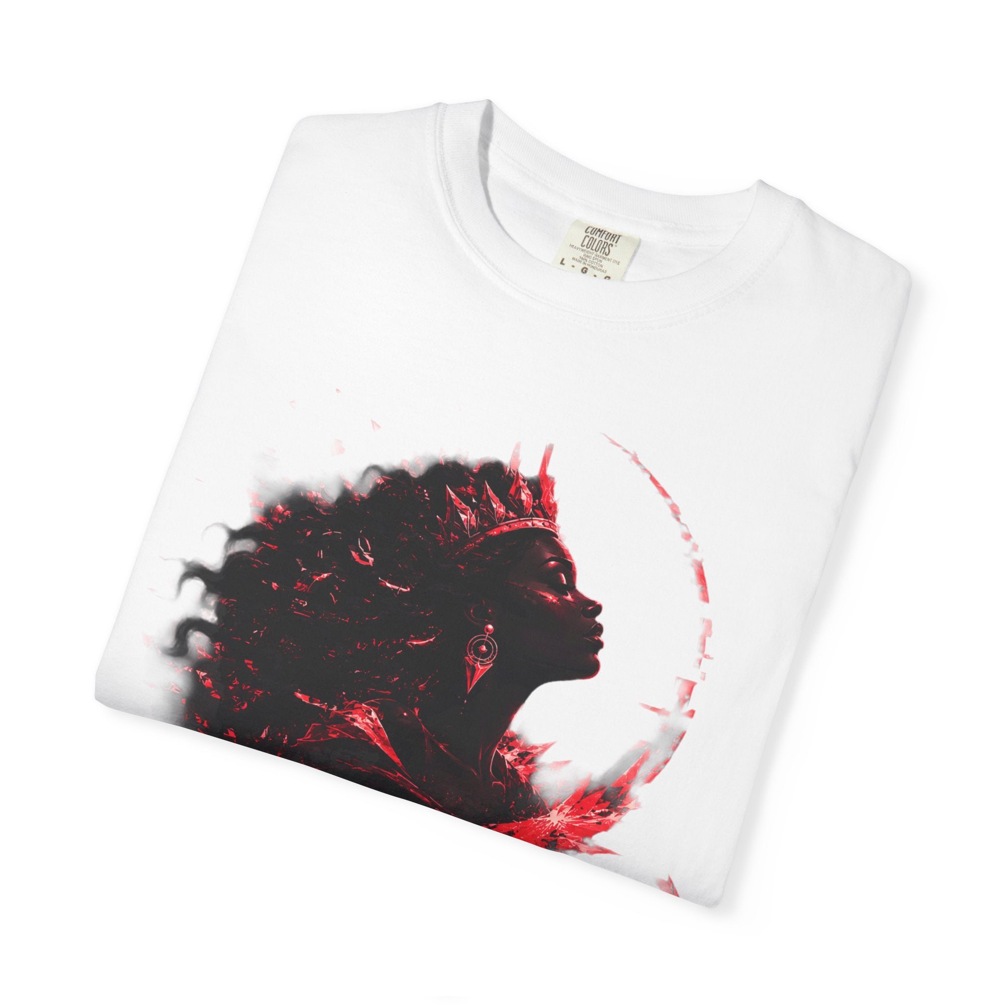 Power Runs Black Crown T-Shirt | Gothic Silhouette Artwork by Power Runs Black