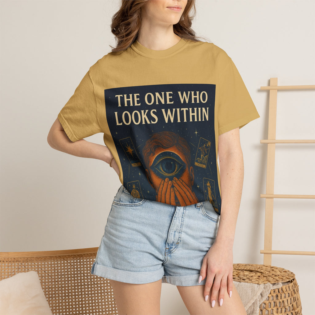 PRB Tarot Eye T-Shirt — "The One Who Looks Within" Mystical Graphic Tee by Power Runs Black