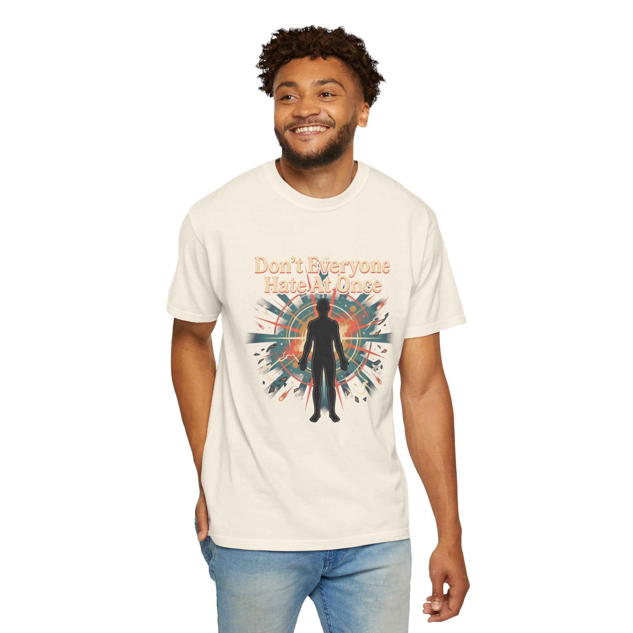 Power Runs Black Don't Everyone Hate Me Once" Retro Silhouette Graphic Tee by Printify