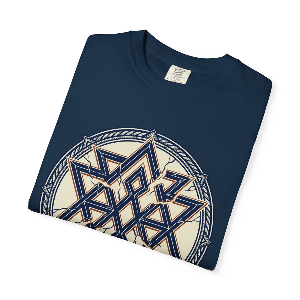 Power Runs Black PRB Geometric Star Mandala T-Shirt — "Control Fractures the Flow" Graphic Tee by Power Runs Black