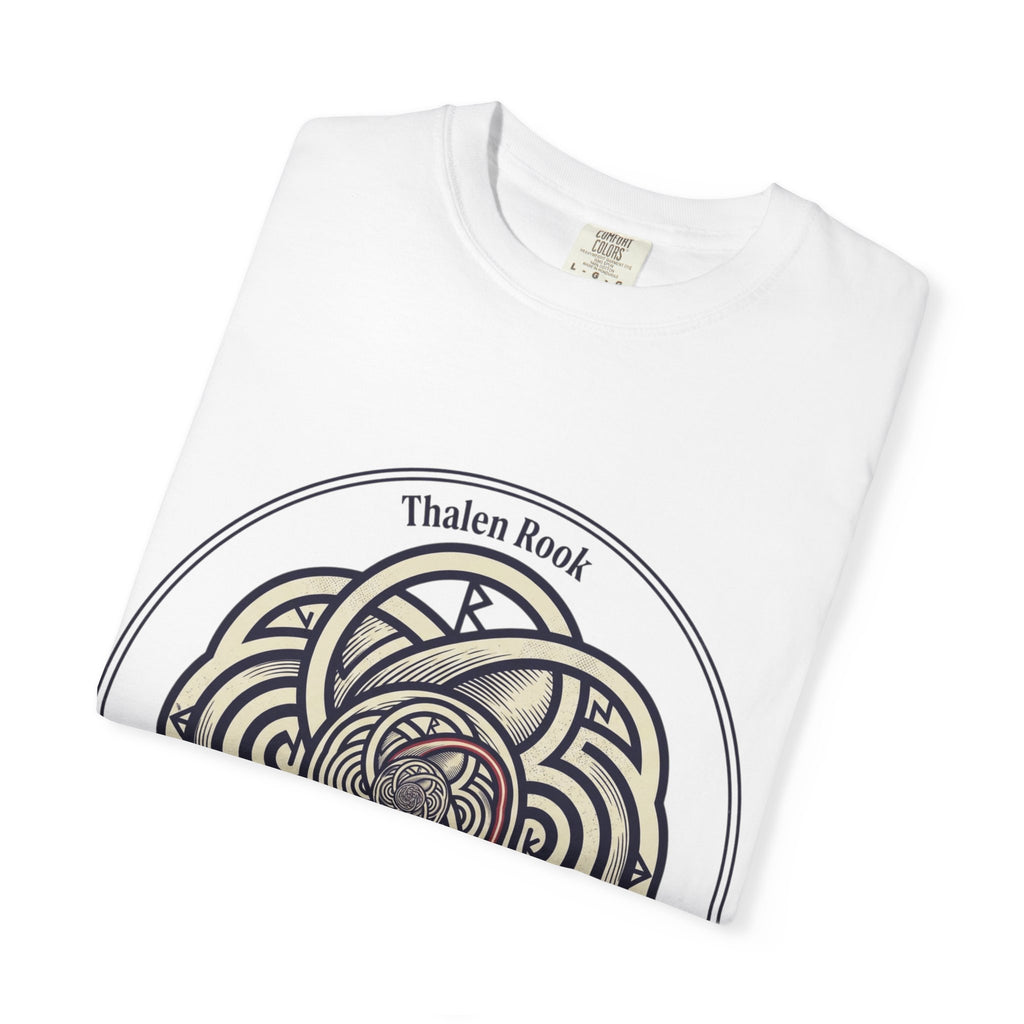 Power Runs Black PRB Thalen Rook Celtic Knot Graphic T-Shirt — "He stared too long..." Quote Tee by Printify