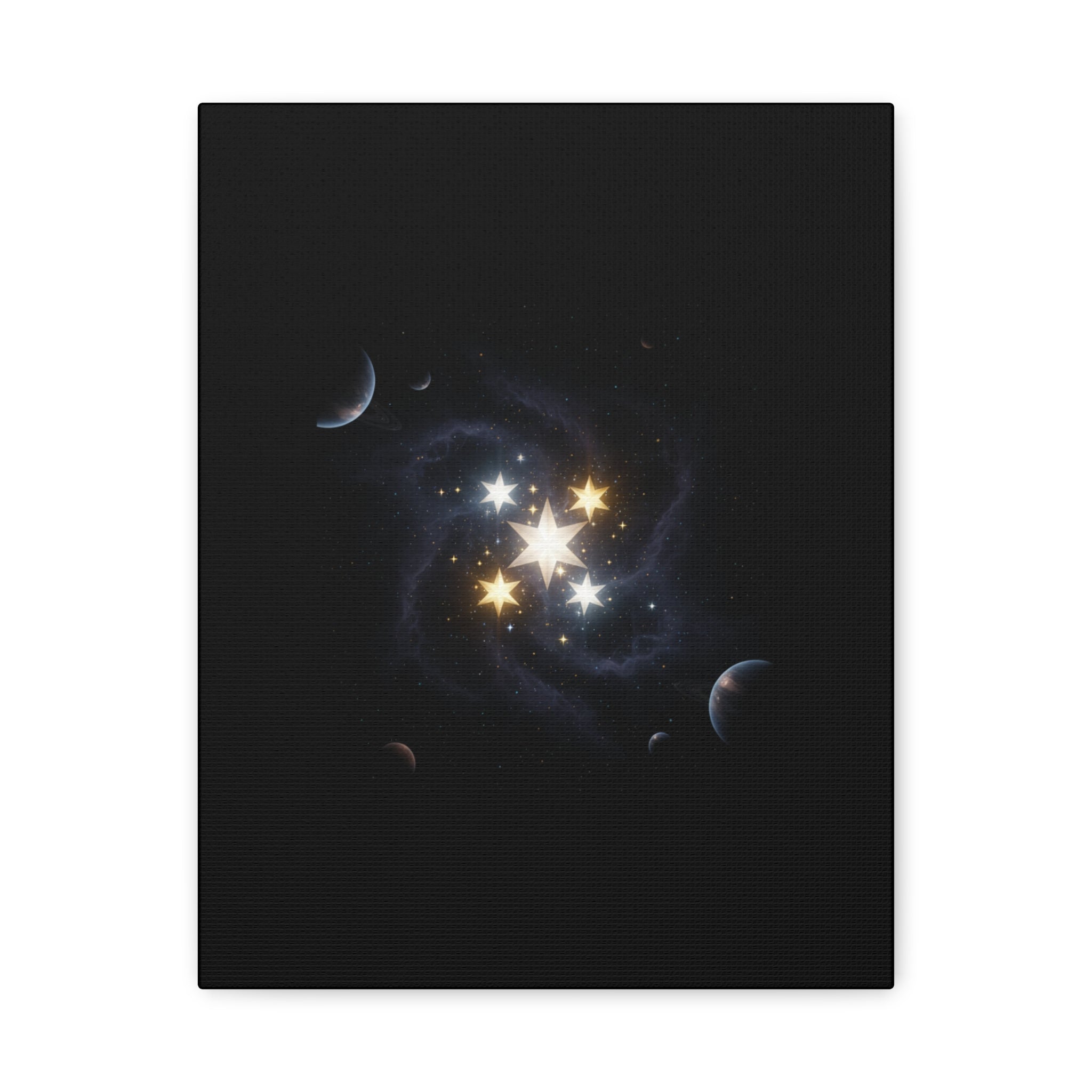 PRB Celestial Star Cluster Matte Canvas Print — Cosmic Planets Wall Art by Printify