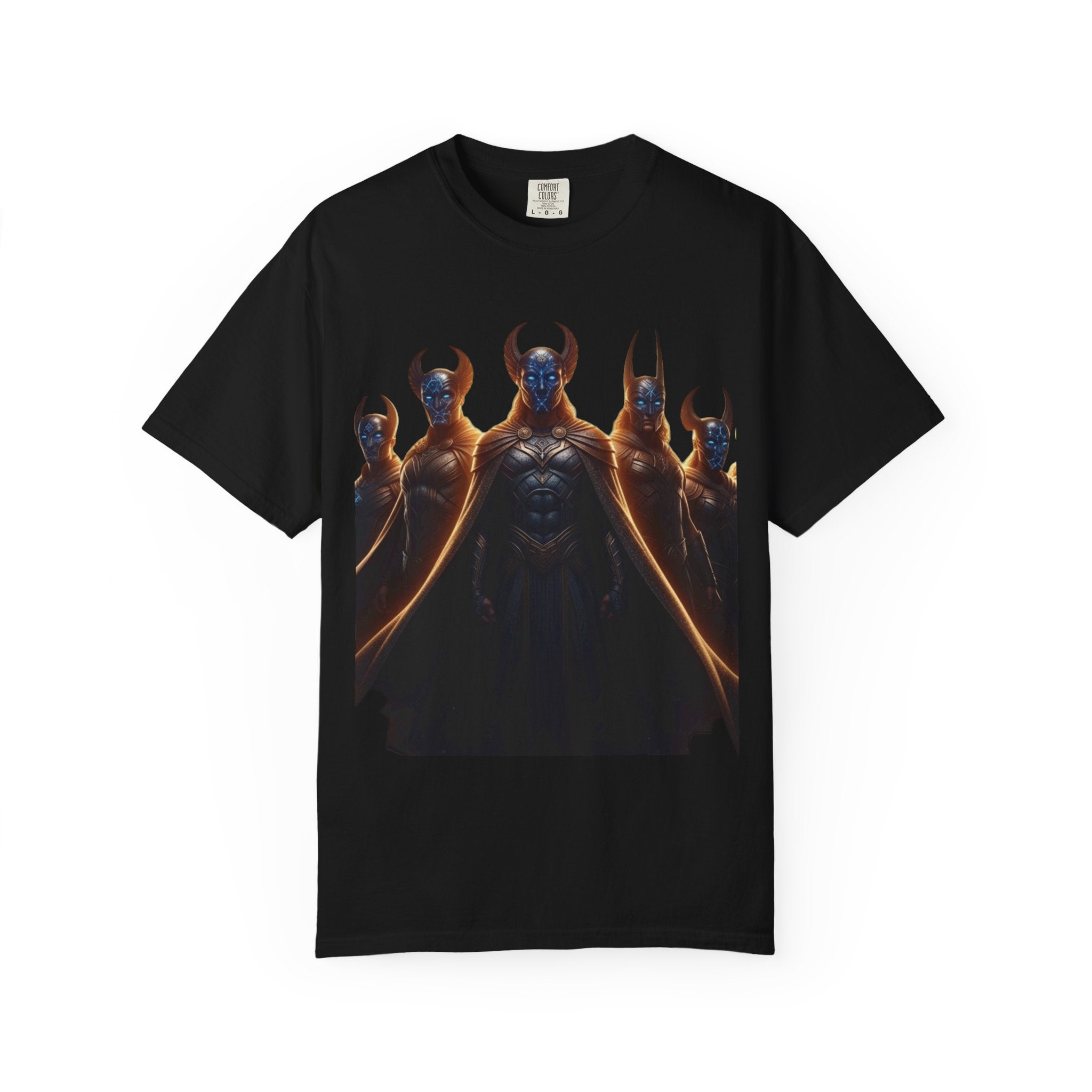 Power Runs Black PRB Dark Legion Graphic T-Shirt — Horned Warriors Fantasy Tee by Power Runs Black