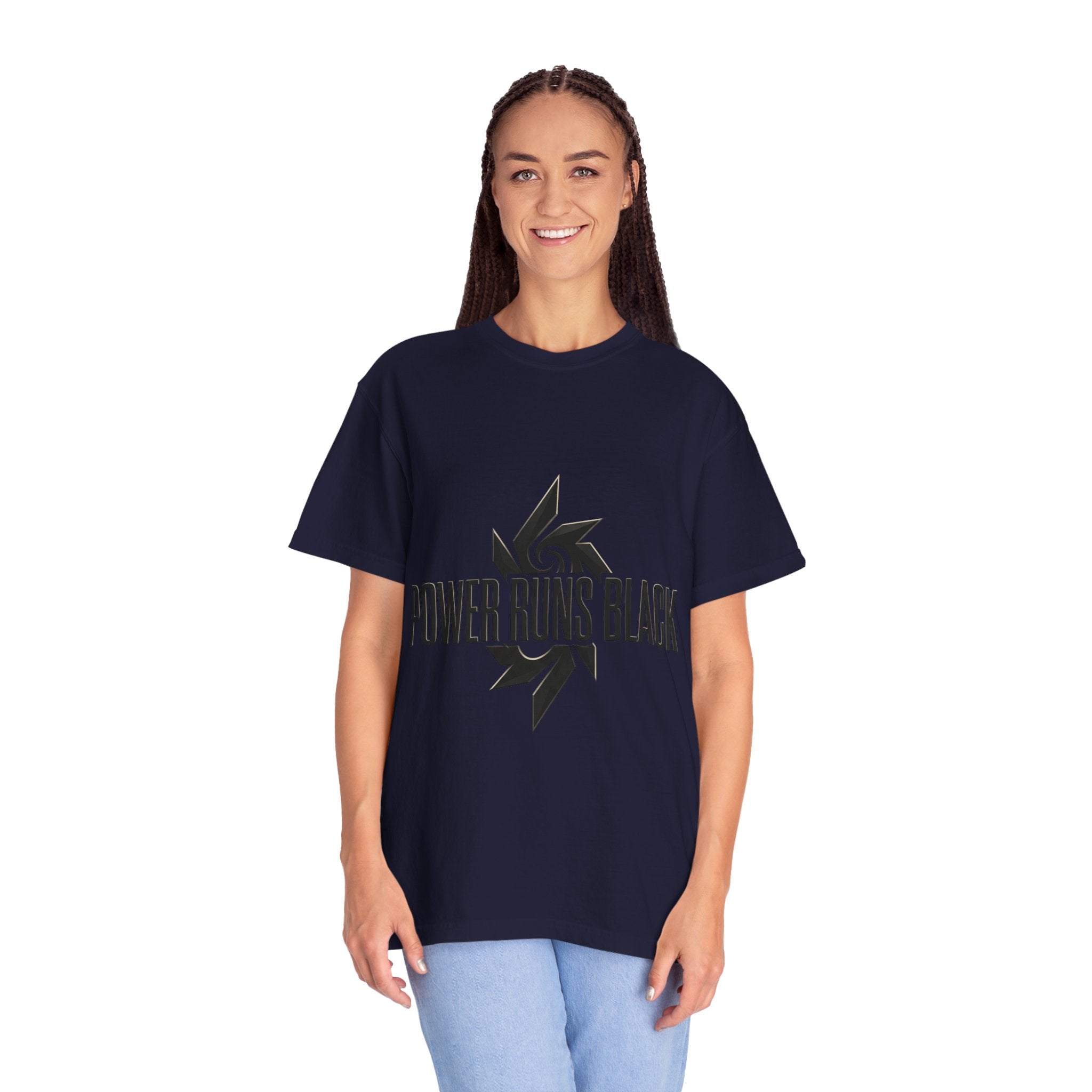 Power Runs Black PRB "Wear The Code" Mystic Shield T-Shirt — Geometric Sigil Graphic Tee by Printify