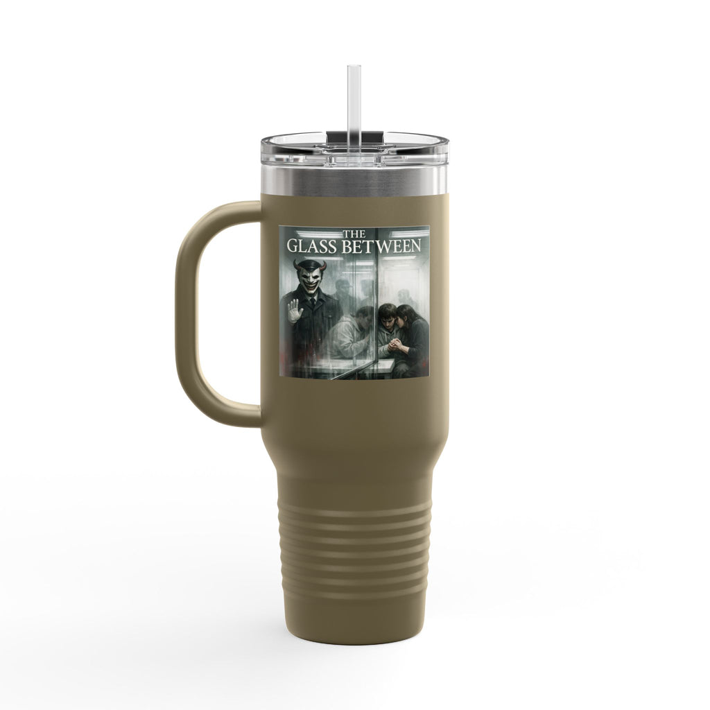 PRB The Glass Between, 40oz Insulated Travel Mug by Printify