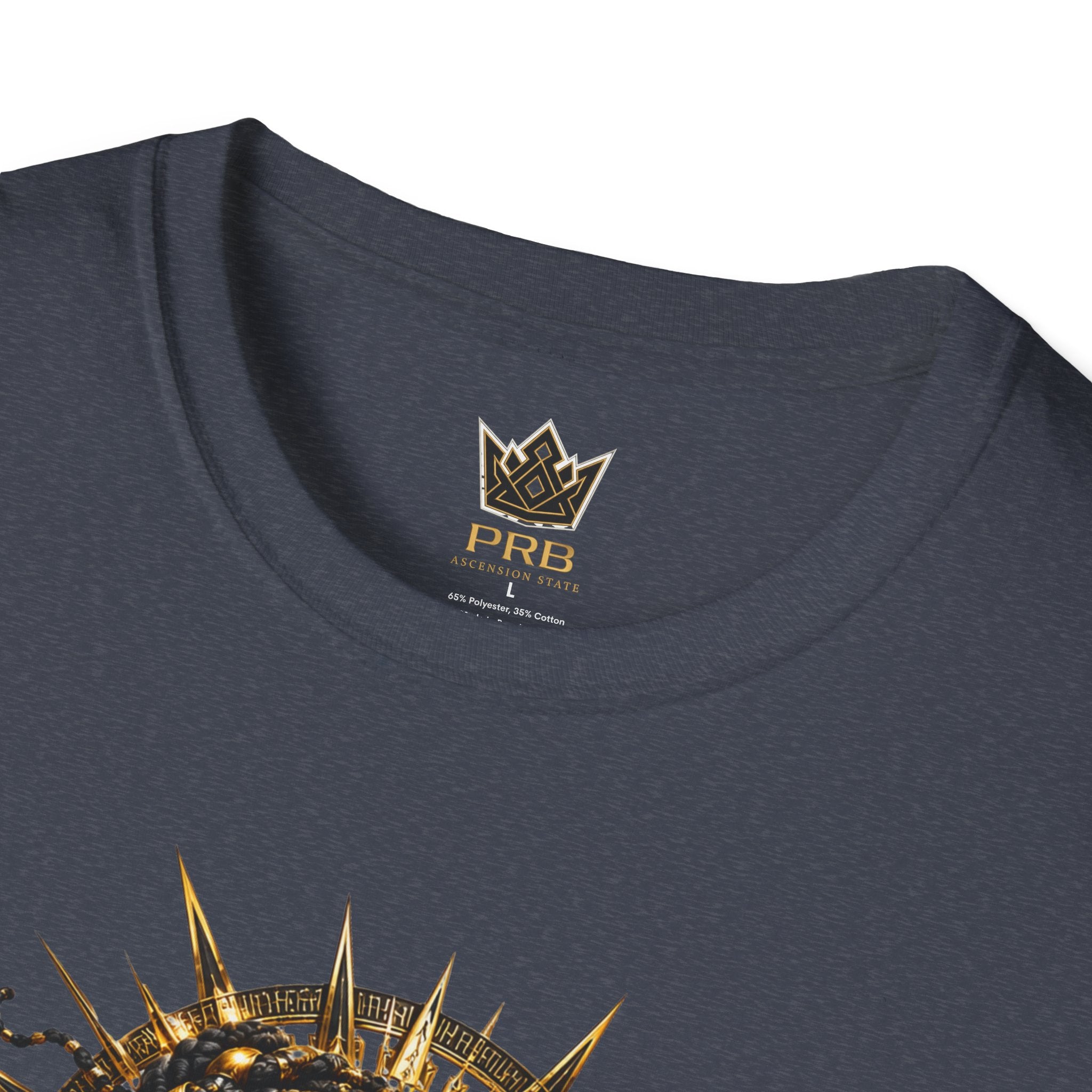 Power Runs Black PRB | Black Woman Portrait, Gold Accents Panther Graphics T by Power Runs Black