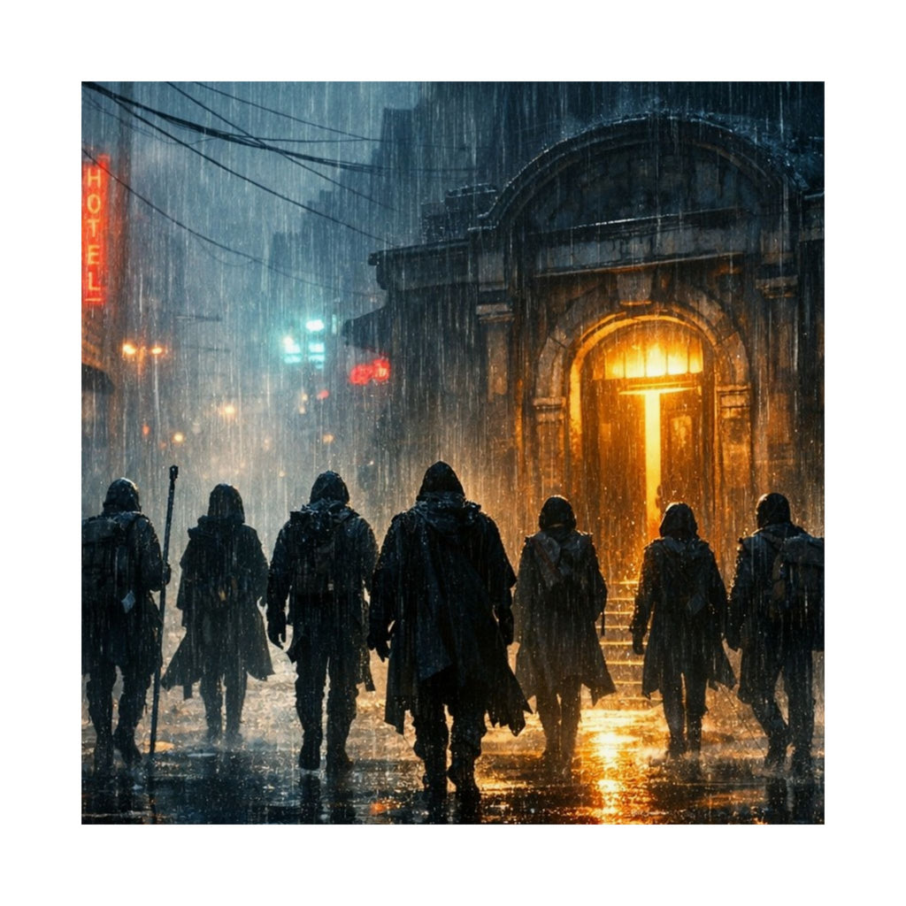 Power Runs Black PRB The Starbound Seven Matte Vertical Posters by Printify