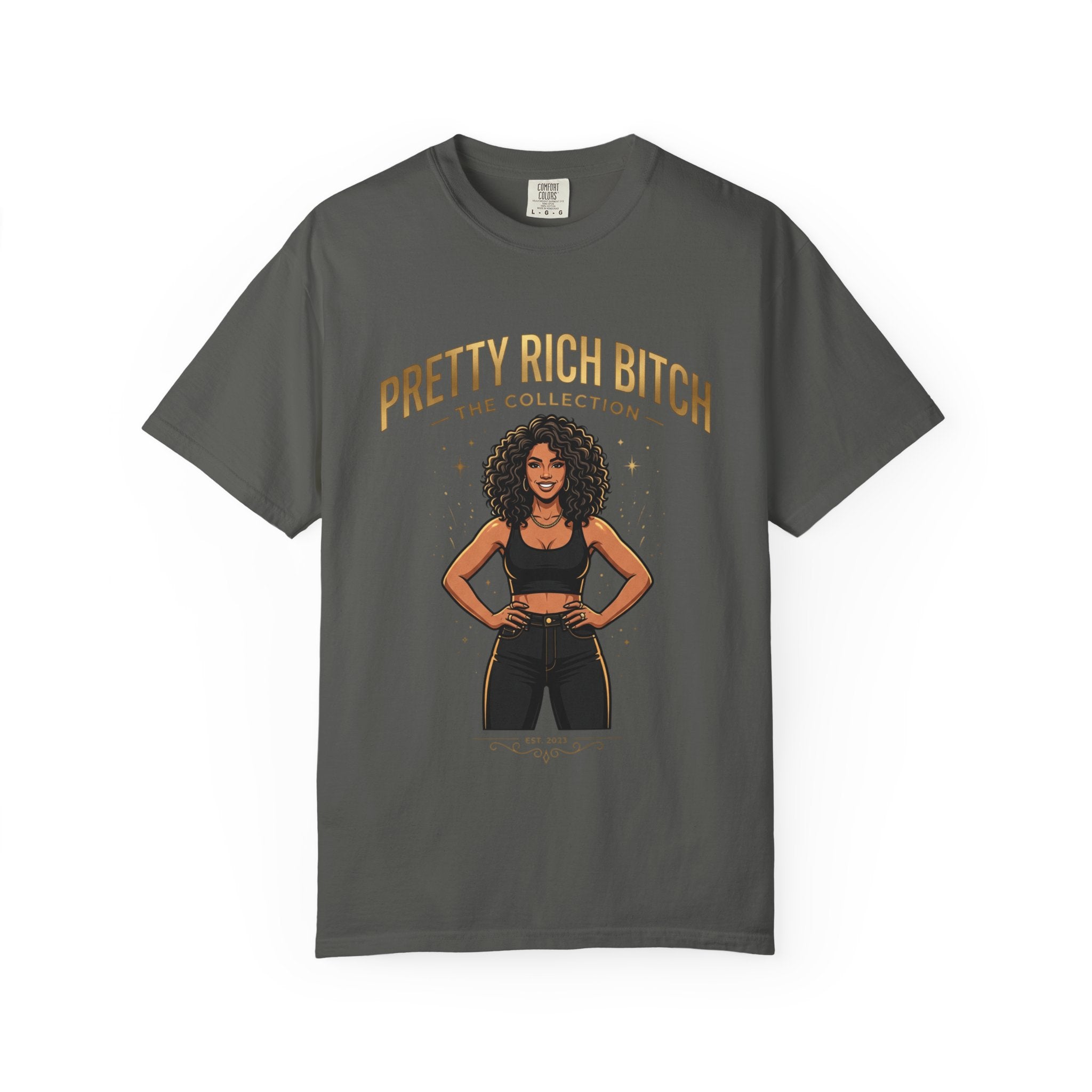 Pretty Rich Bitch The Collection by PRB T-Shirt — Empowered Black Woman Graphic Tee by Power Runs Black