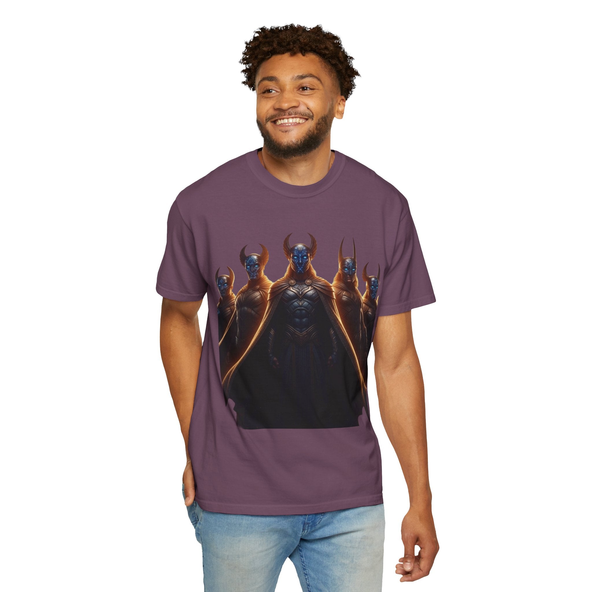 Power Runs Black PRB Dark Legion Graphic T-Shirt — Horned Warriors Fantasy Tee by Power Runs Black