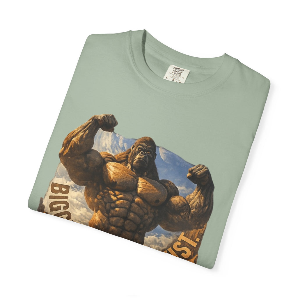 Power Runs Black PRB Biggest Flex I Exist T-Shirt — Funny Muscle Gorilla Graphic Tee by Printify