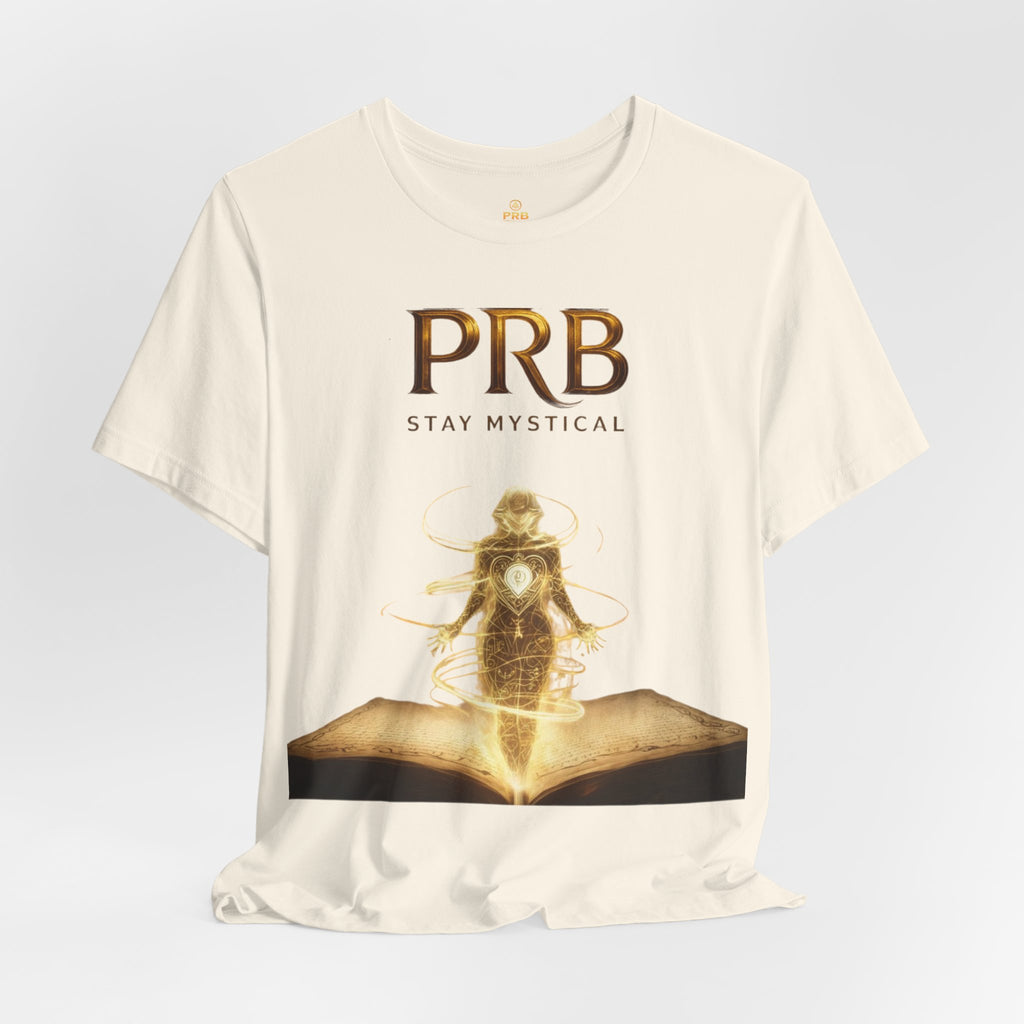 PRB Mystical Graphic Tee – "PRB Stay Mystical" Spiritual Book & Light Design by Power Runs Black