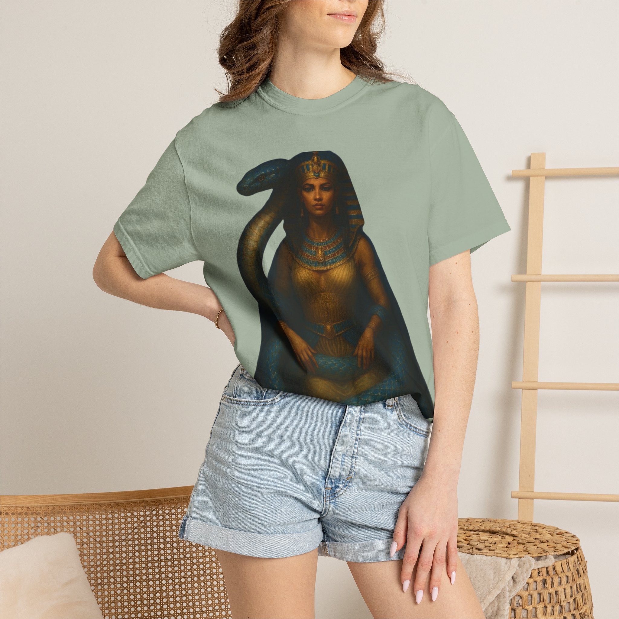 PRB Egyptian Goddess with Snake T-Shirt | Pharaoh Serpent Art Tee by Printify