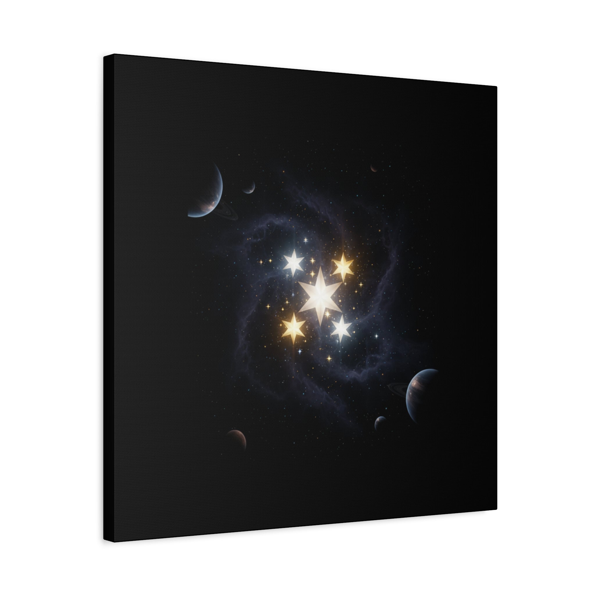 PRB Celestial Star Cluster Matte Canvas Print — Cosmic Planets Wall Art by Printify