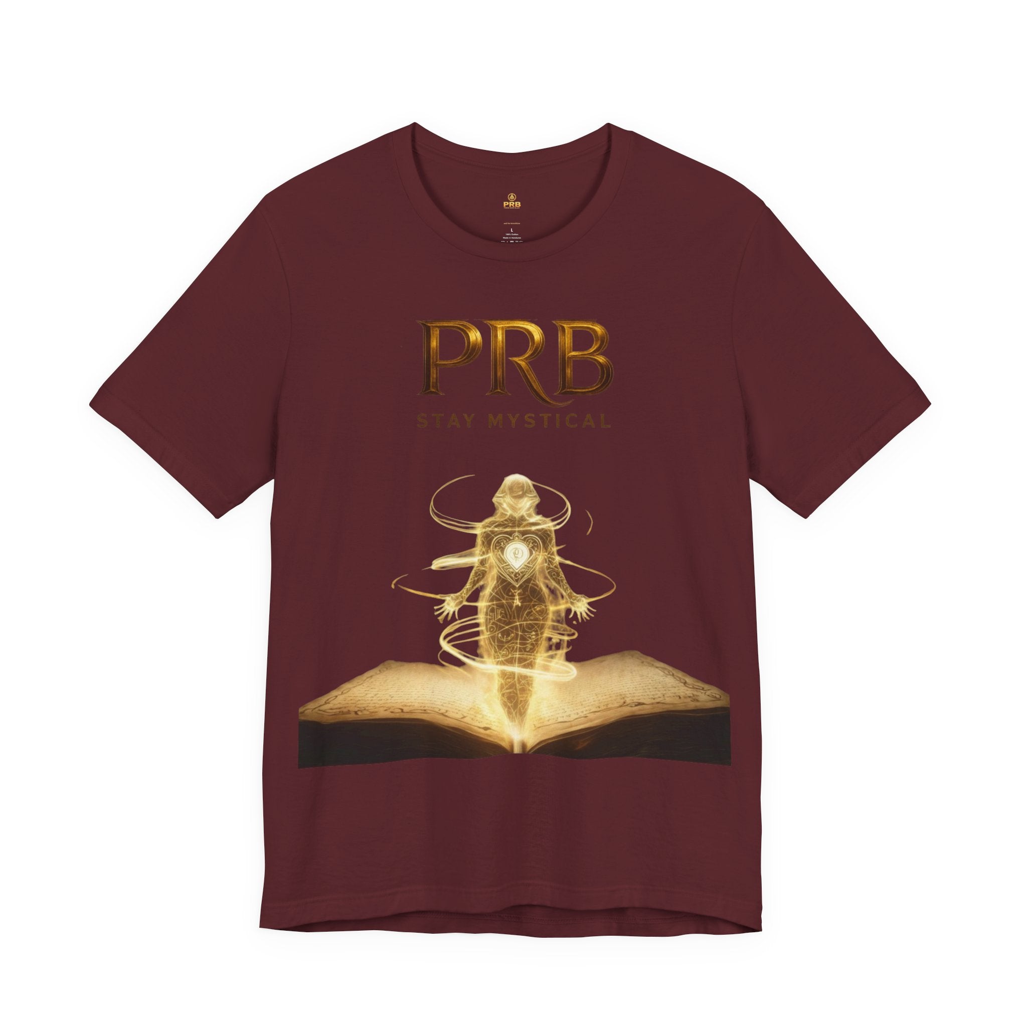PRB Mystical Graphic Tee – "PRB Stay Mystical" Spiritual Book & Light Design by Power Runs Black