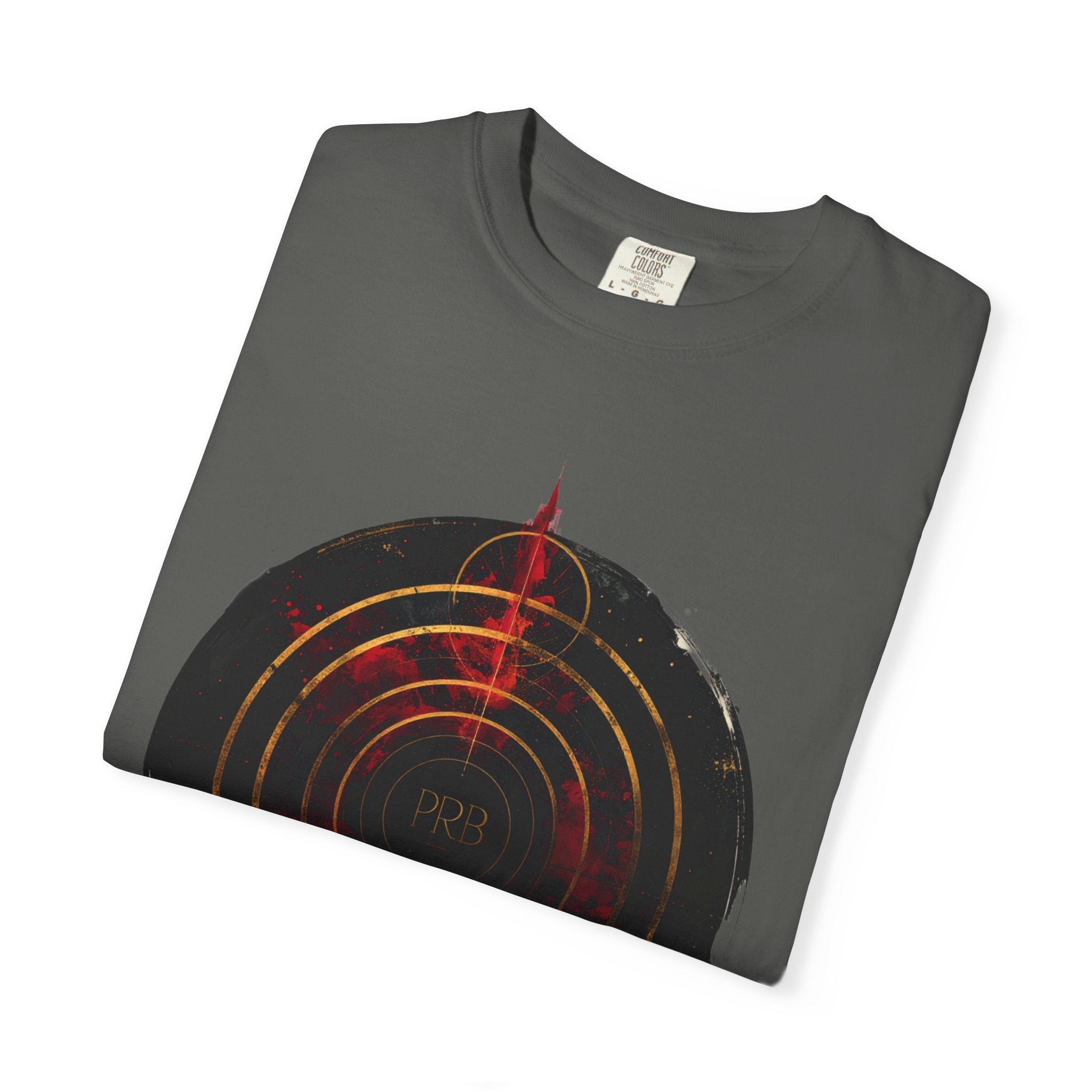 PRB Target Bullseye T-Shirt — Retro Circular Target Graphic Tee by Power Runs Black