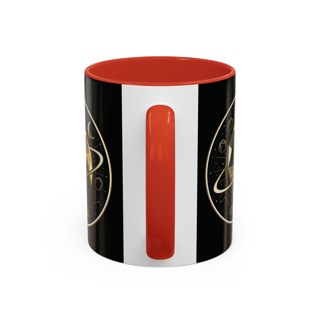 PRB Gold Cosmos Design Accent Coffee Mug | The Break, Planet Illustration by Power Runs Black
