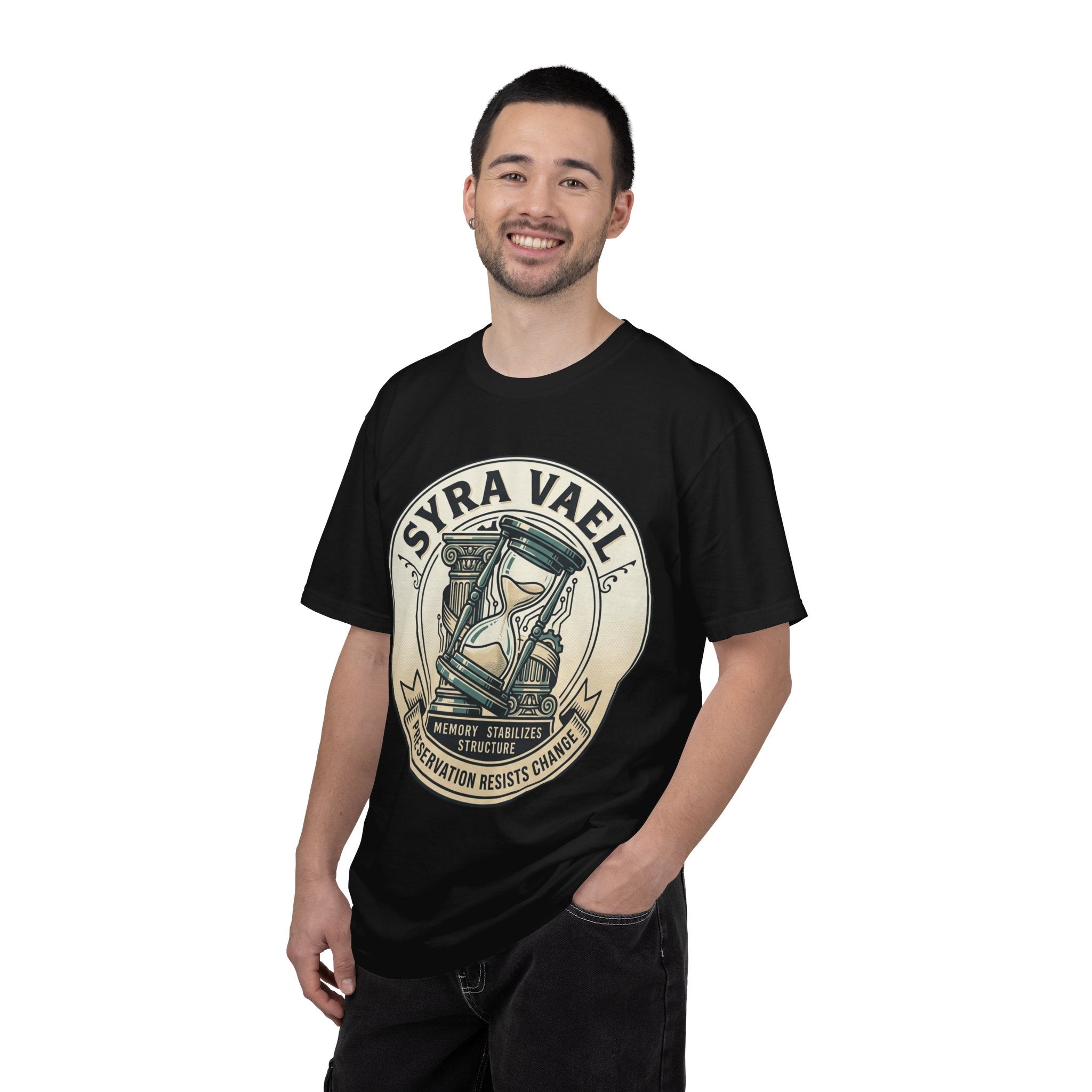 Power Runs Black PRB Syra Vael Hourglass Emblem T-Shirt by Printify