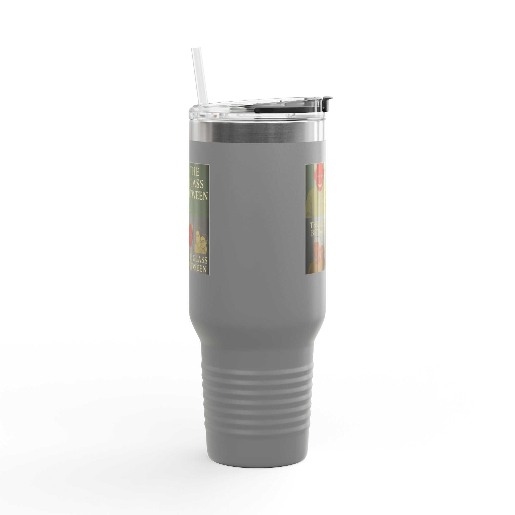 PRB The Glass Between collage travel mug | 40oz insulated tumbler by Power Runs Black