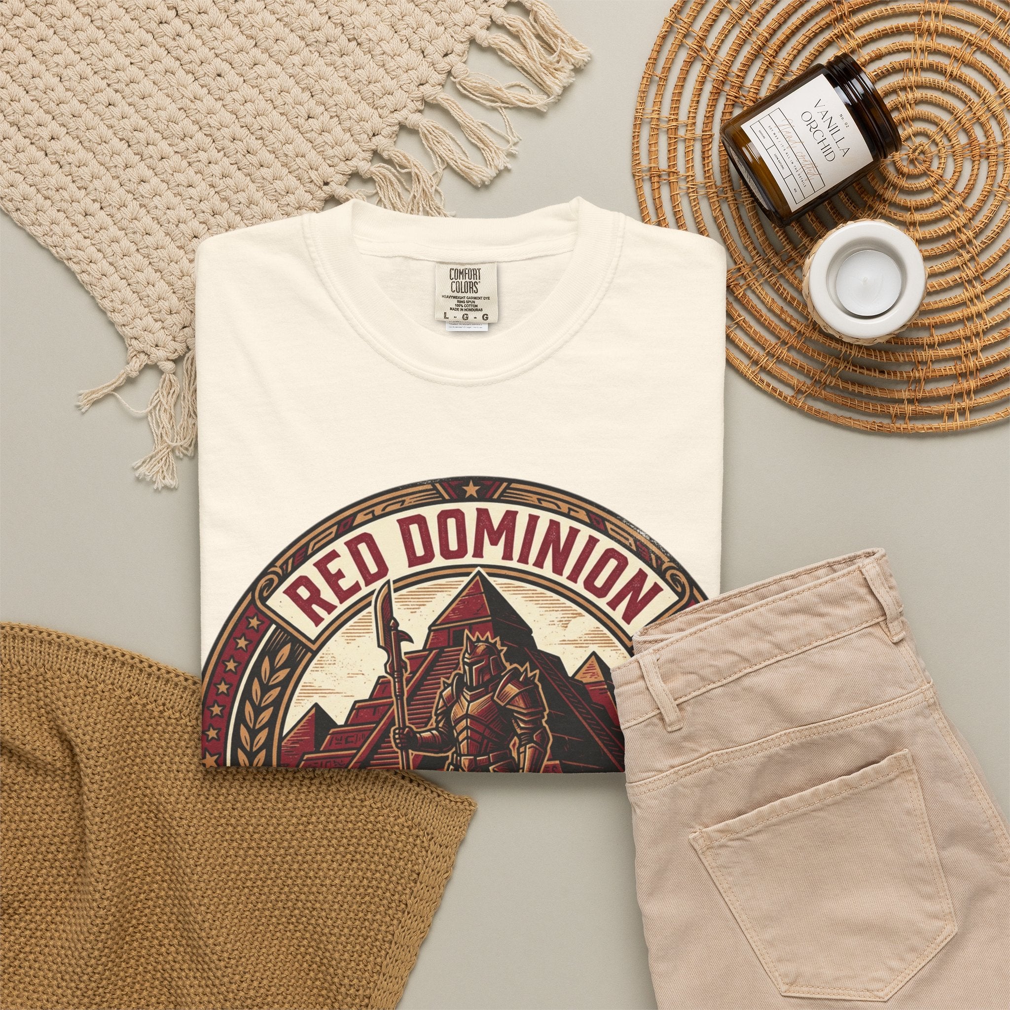 Power Runs Black PRB Red Dominion 'Right Side' Graphic T-Shirt by Printify