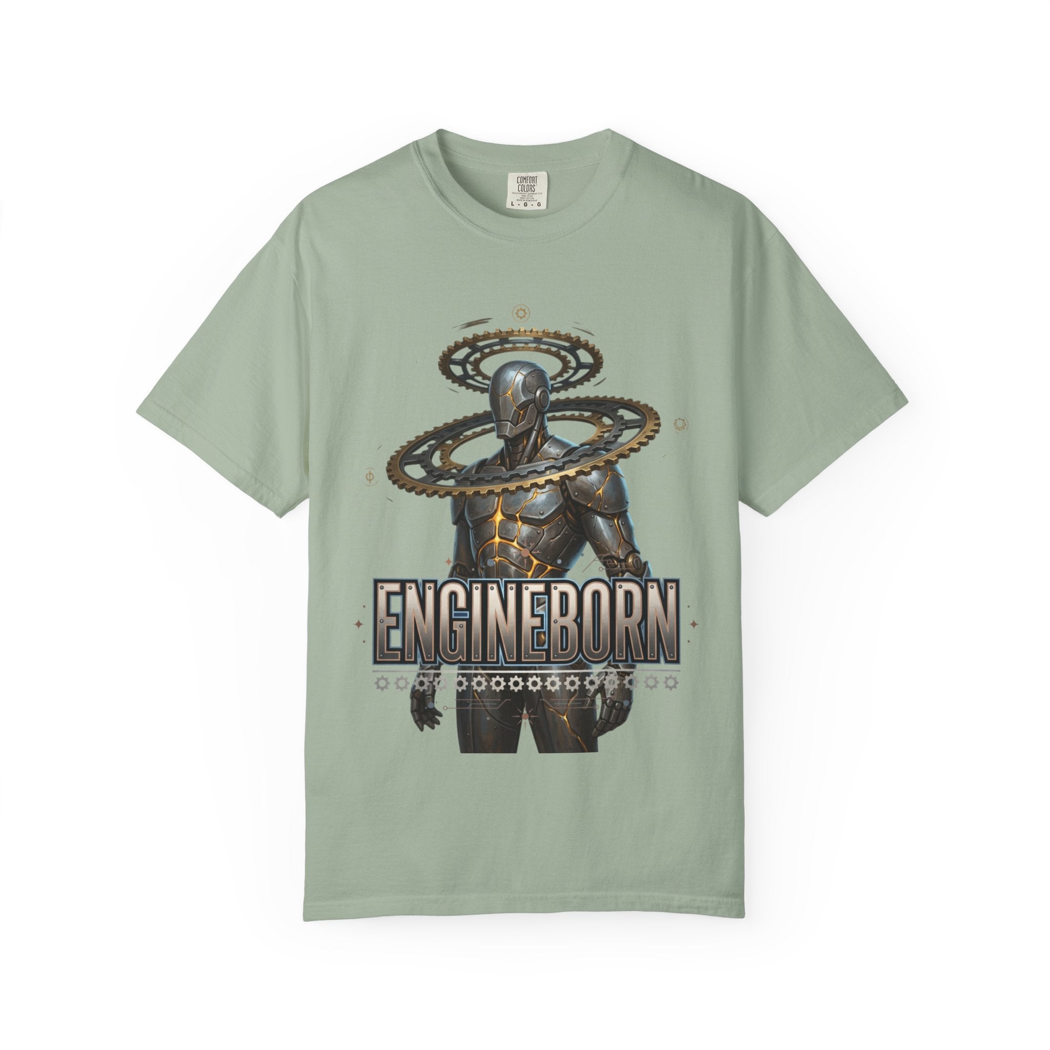 Printify PRB Engineborn Cyborg Figure T-shirt | Futuristic Robot Art - T-Shirt