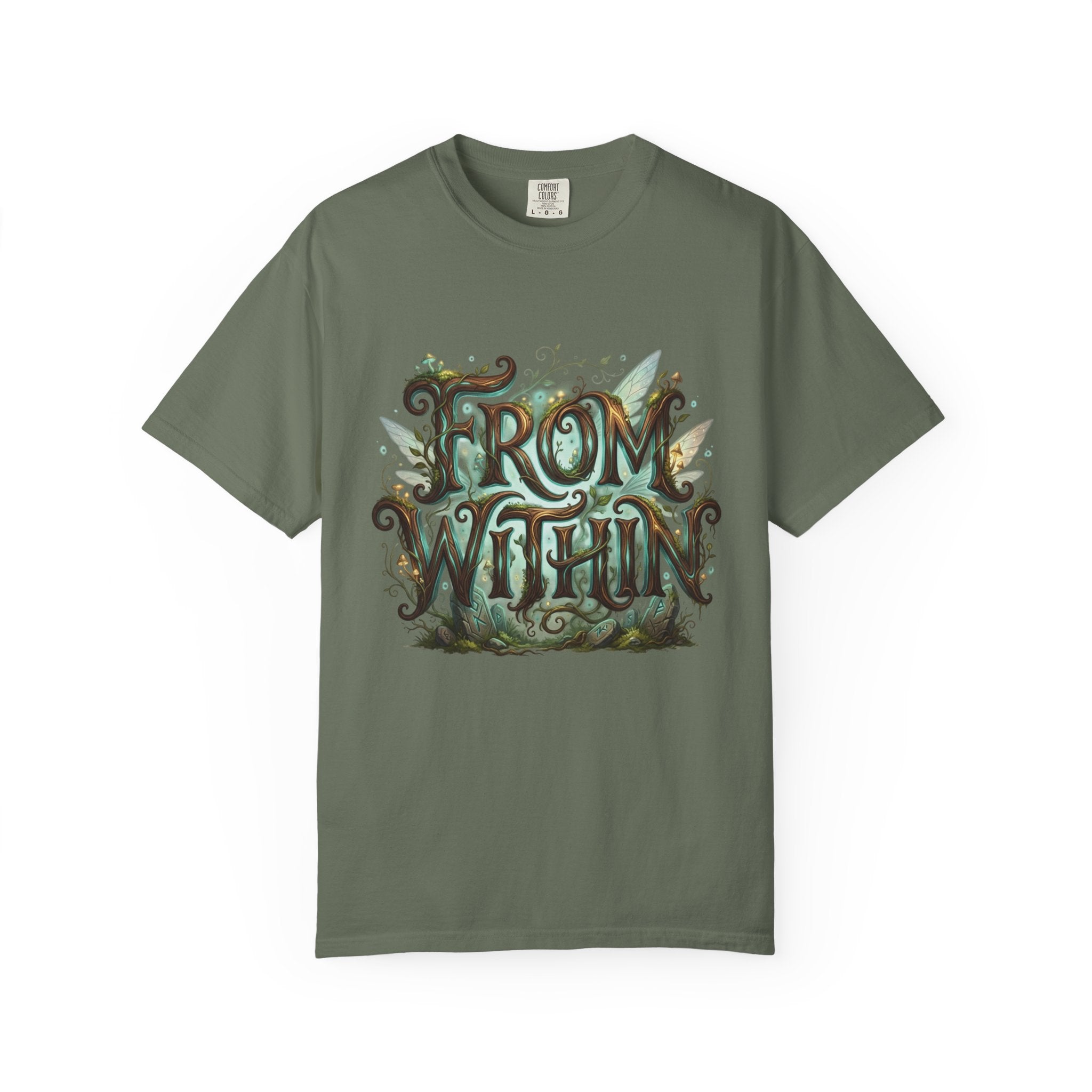 PRB From Within T-shirt | Nature Typography Forest Illustration by Power Runs Black