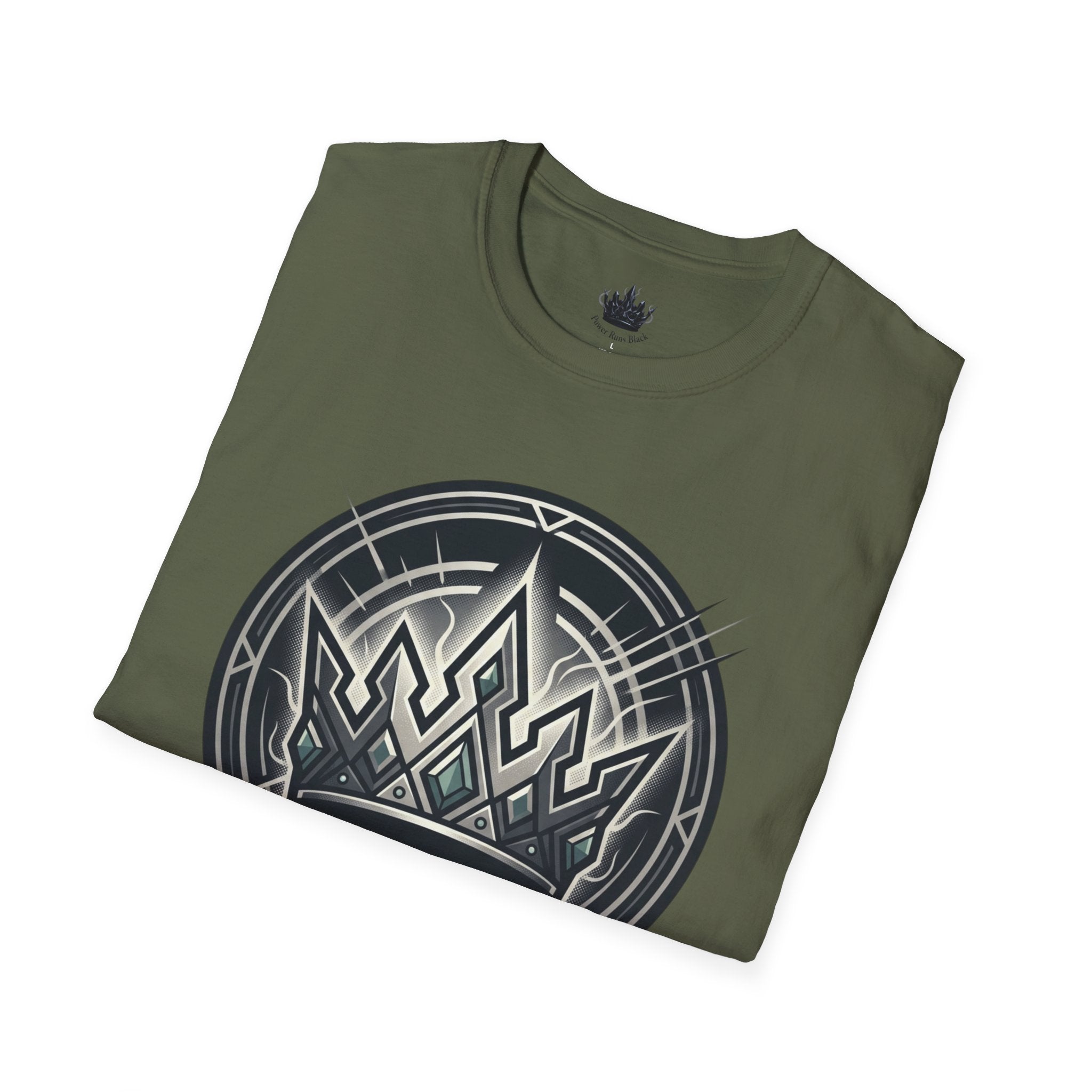 Power Runs Black PRB Crown Variant Graphic T-Shirt — The Crown Variant Emblem by Power Runs Black